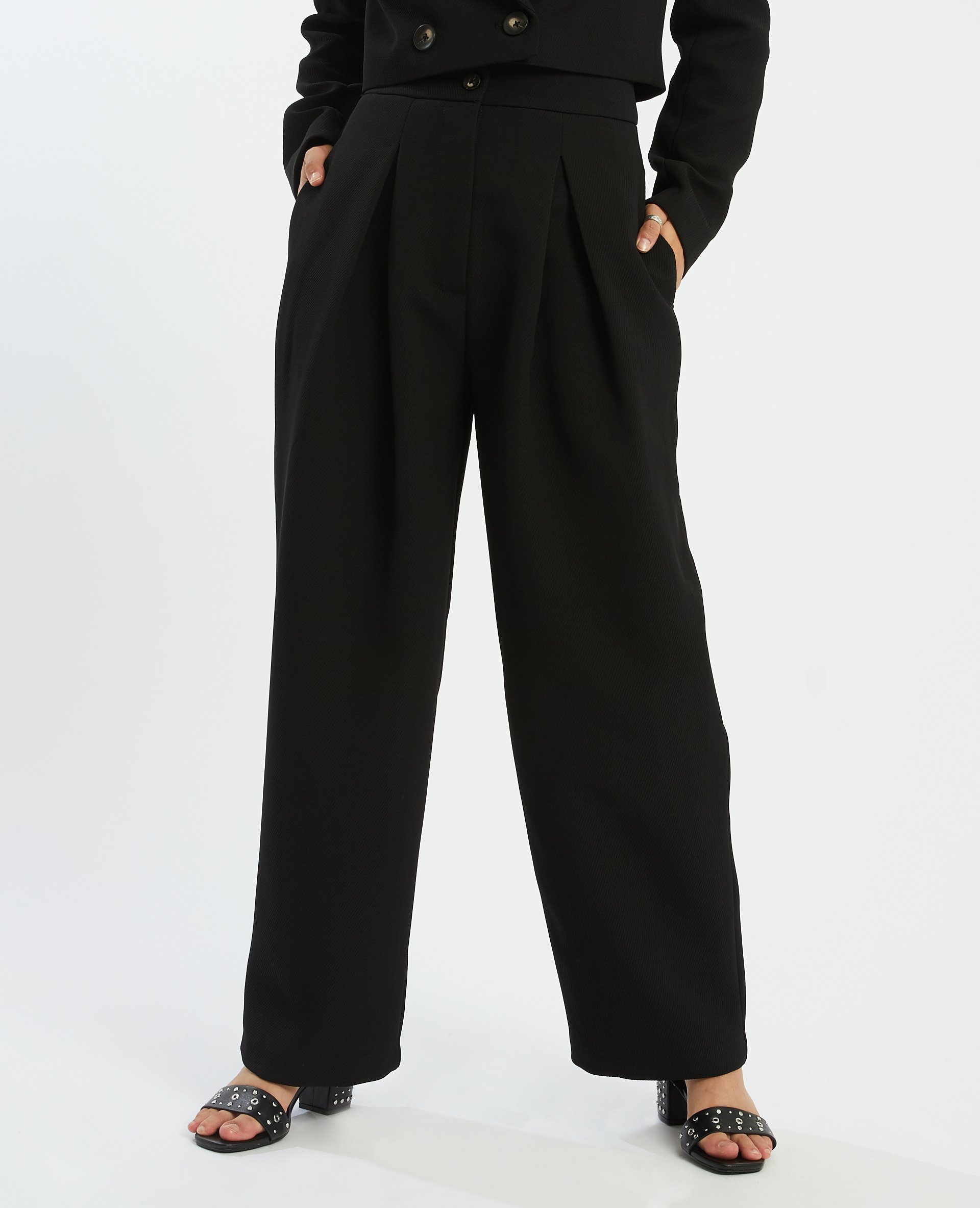 Pantalon a sale pince femme noir