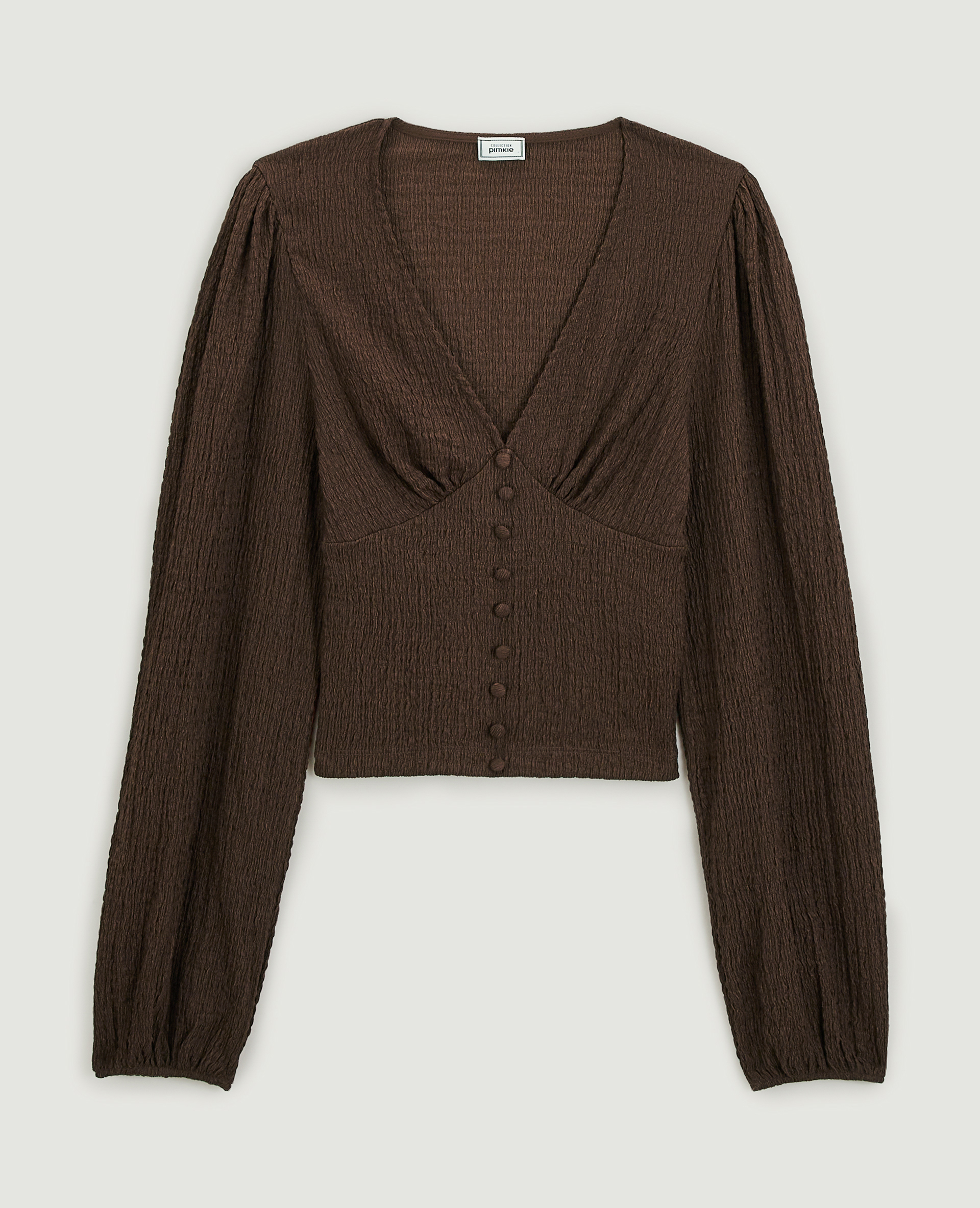 Top manches ballons marron - Pimkie