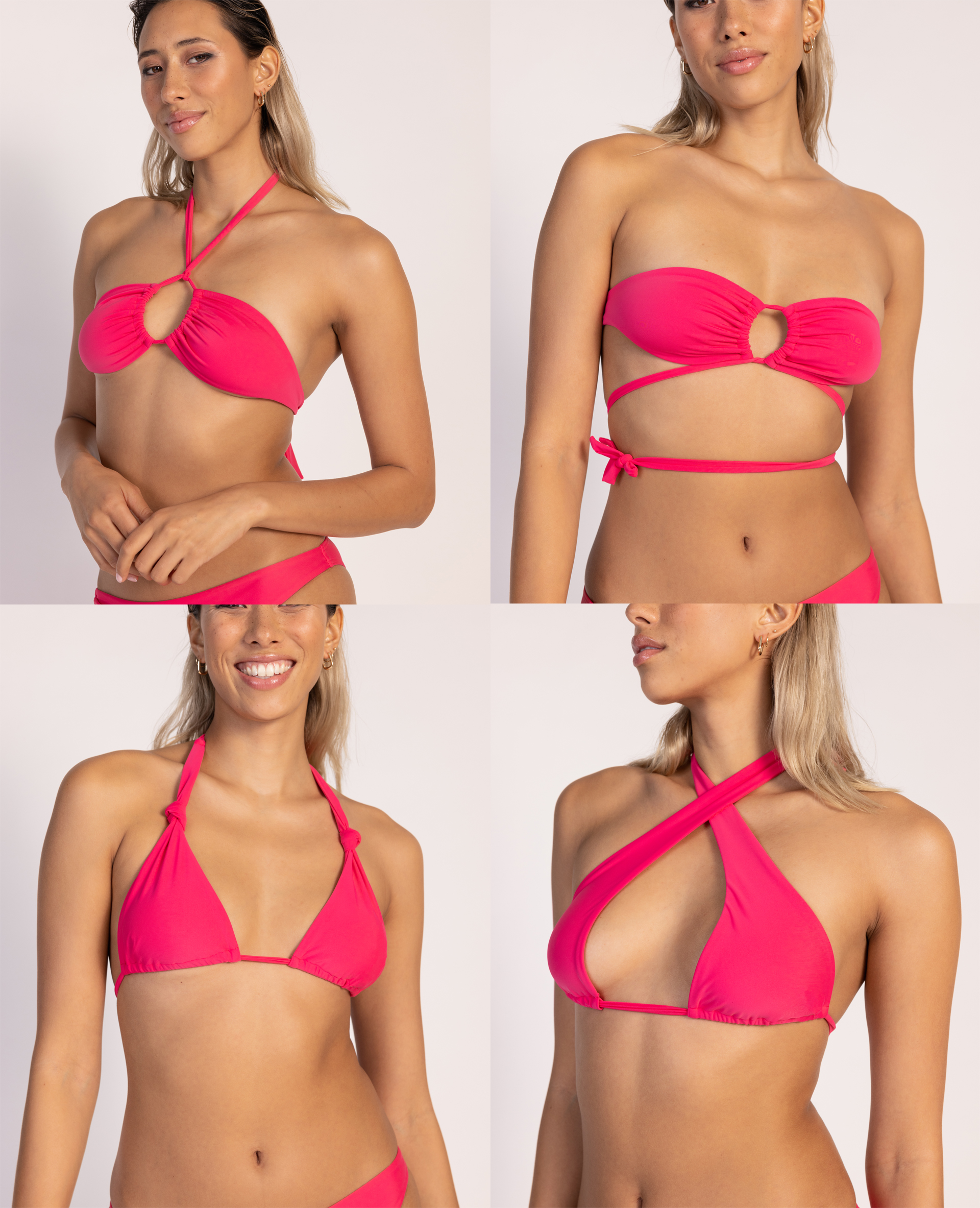 Haut de maillot triangle 8 positions rose - Pimkie