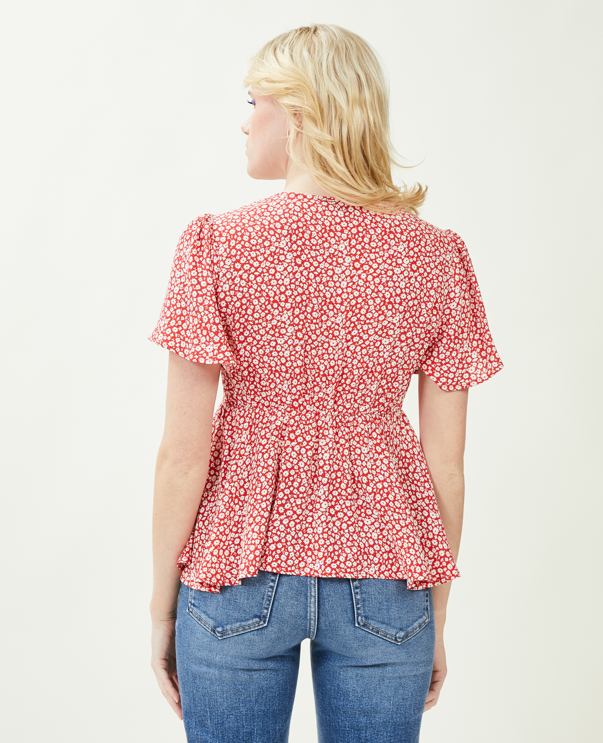 Top en tissu fluide rouge - Pimkie