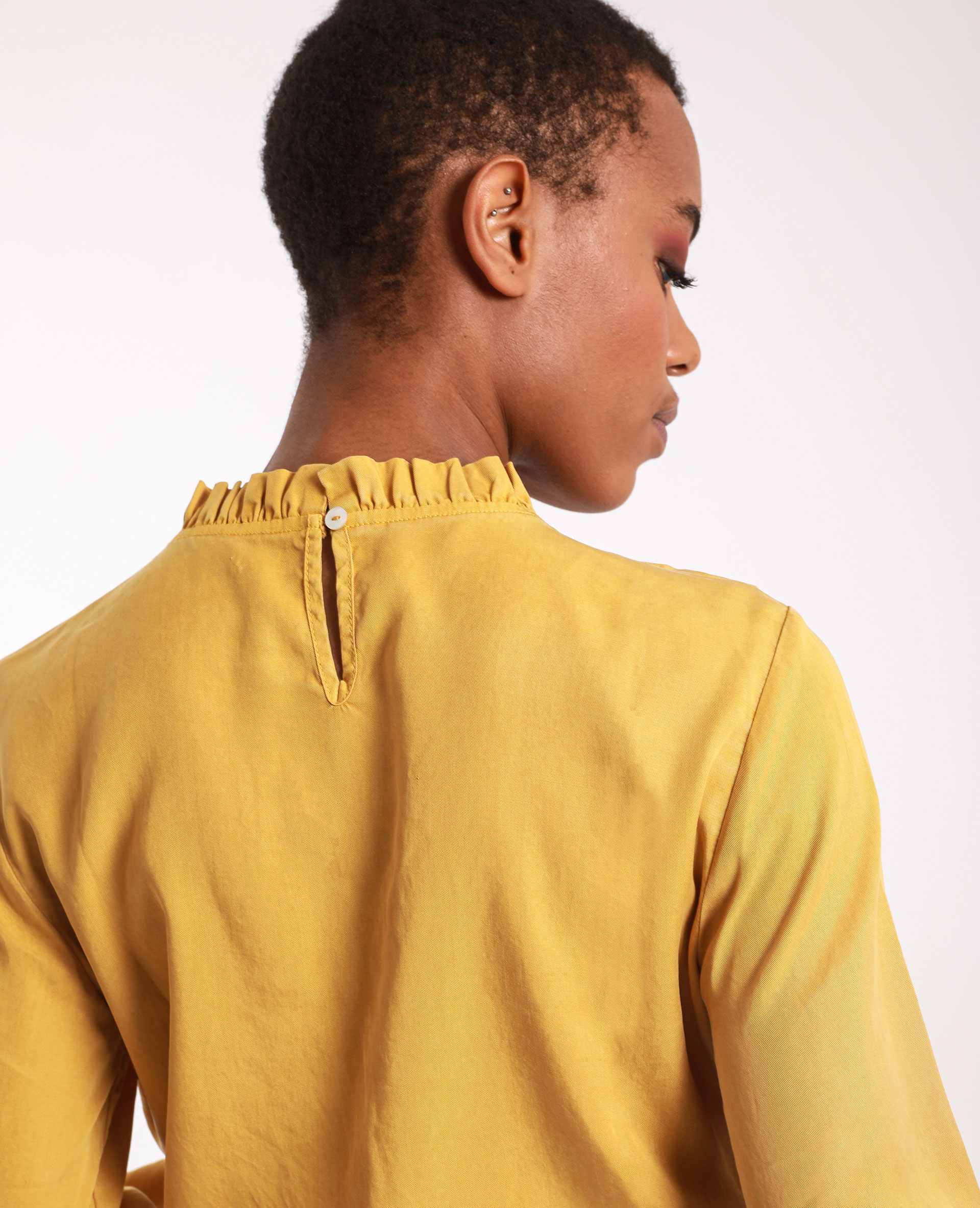 Blouse volantée camel - Pimkie