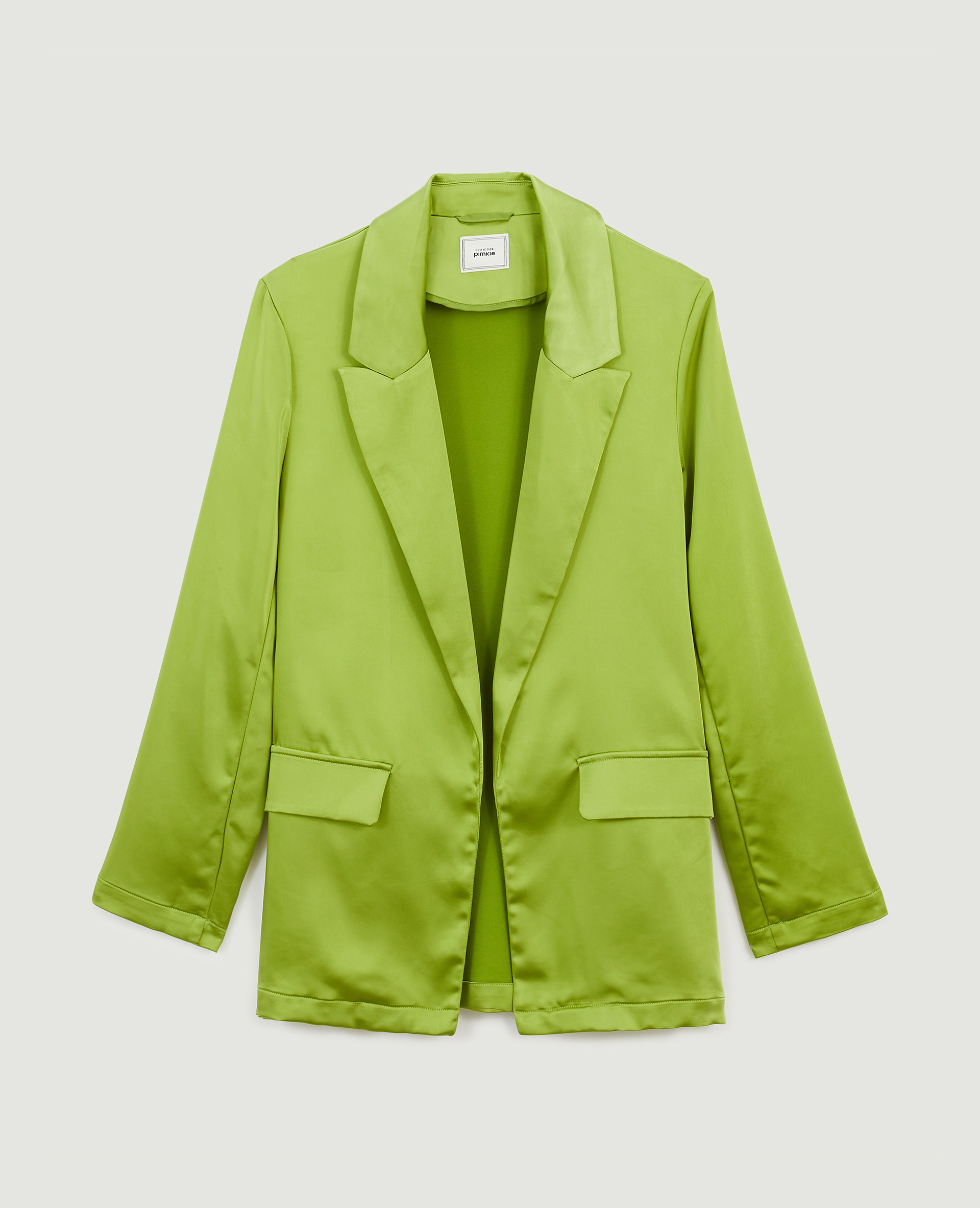 Veste blazer en satin vert - Pimkie