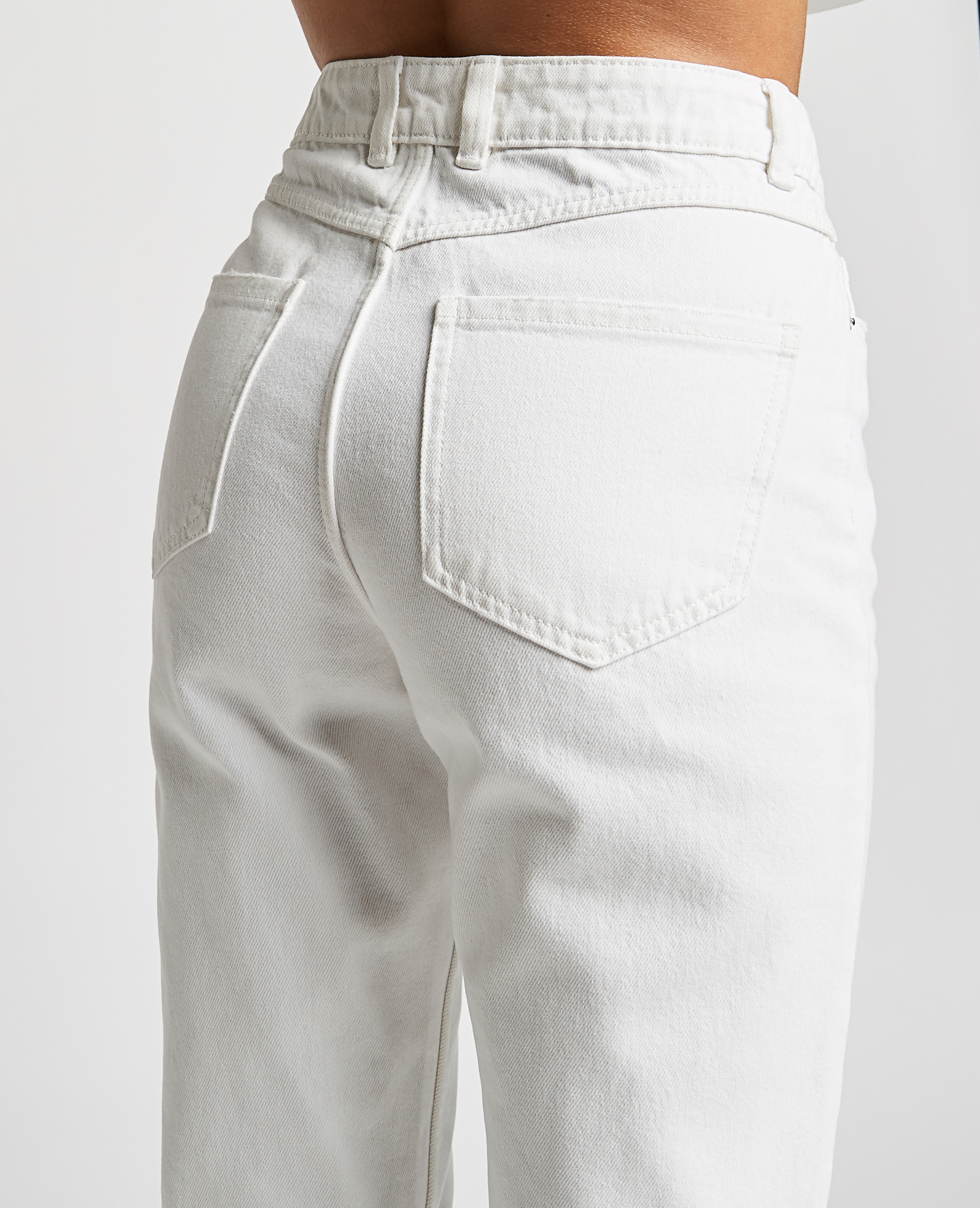 Jean straight taille haute blanc - Pimkie