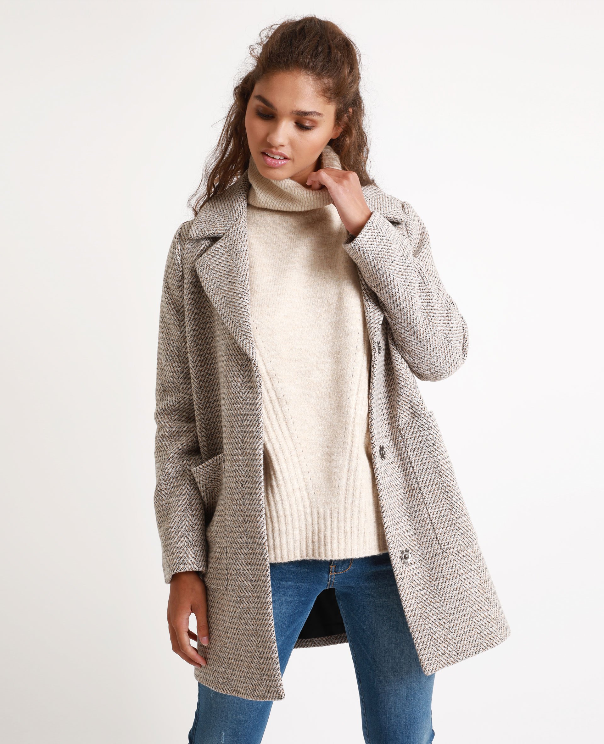 Manteau marron pimkie discount