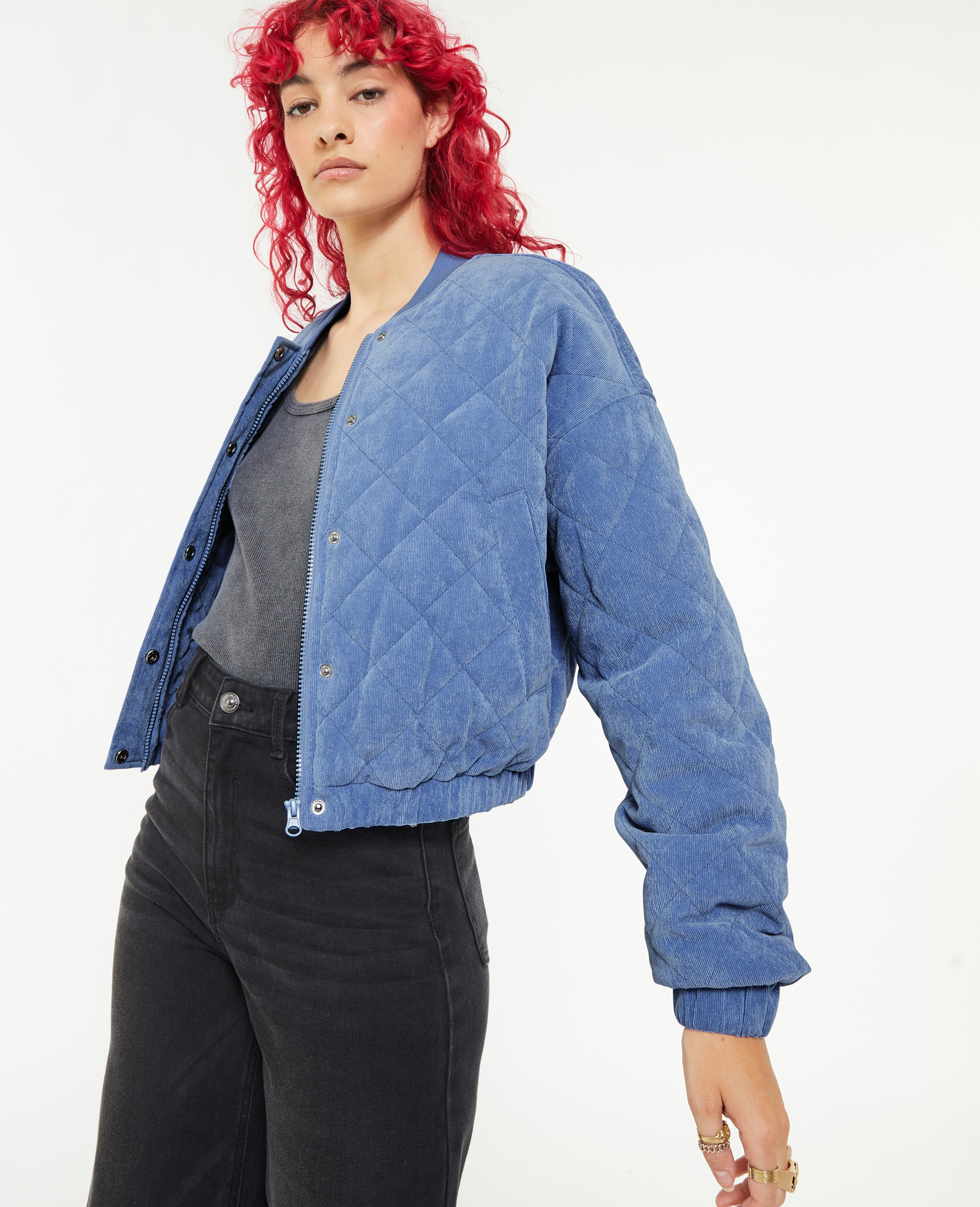 Veste quiltee en velours Pimkie