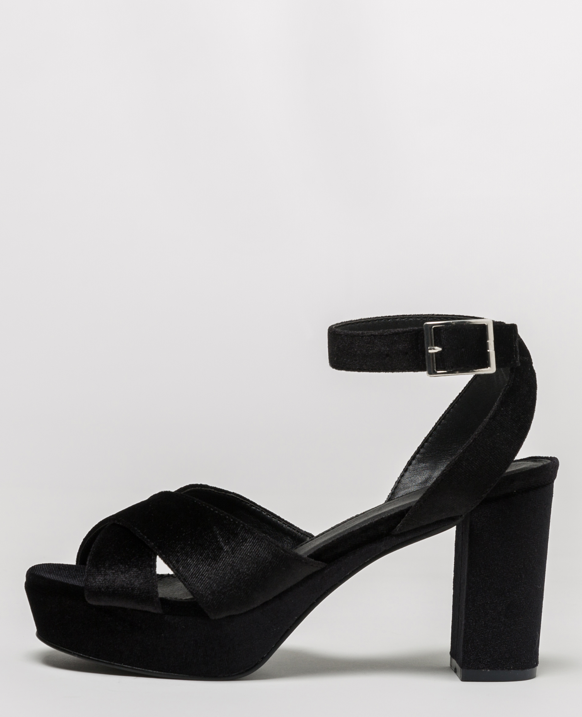 Sandales a plateau velours Pimkie