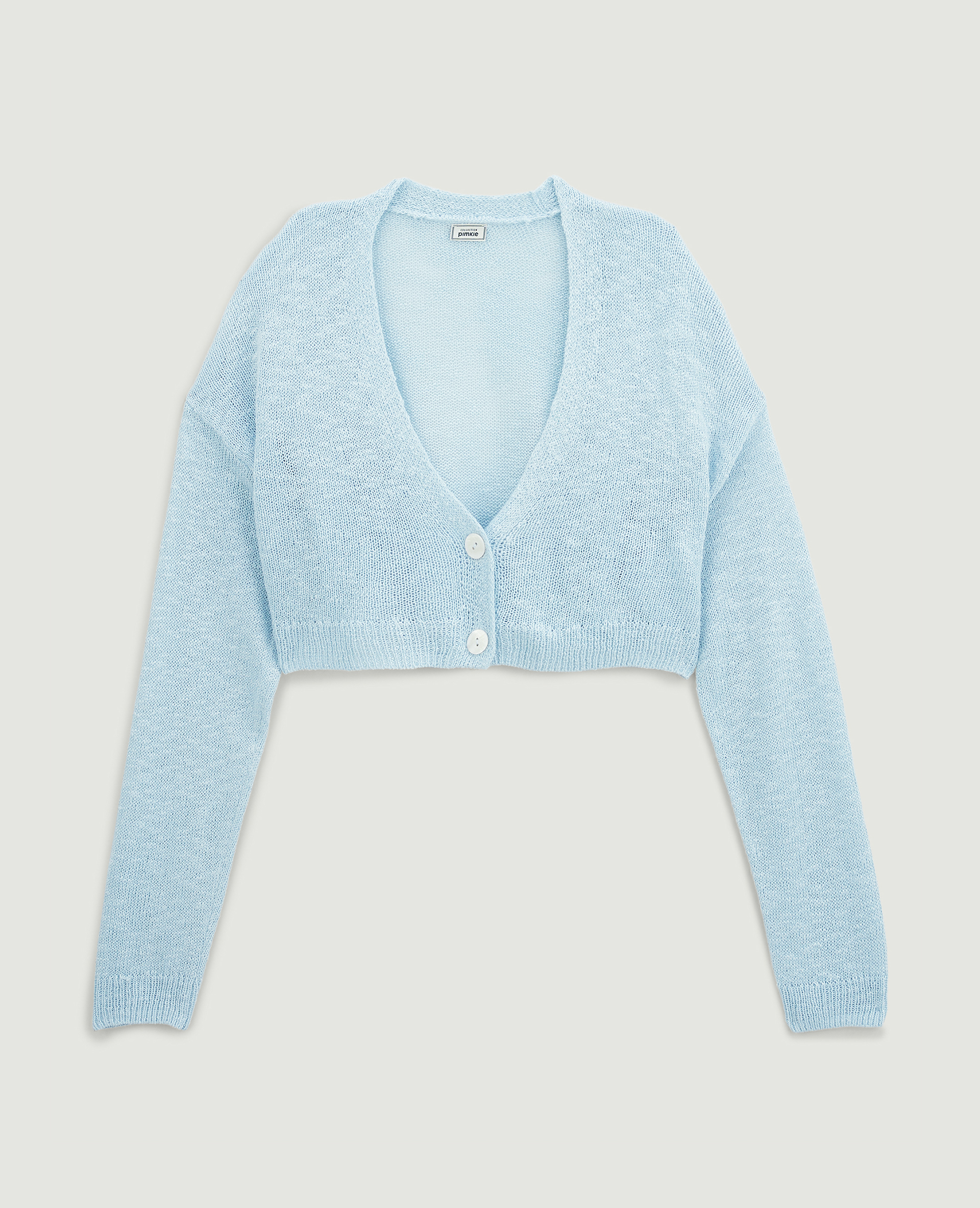 Gilet cropped bleu clair - Pimkie