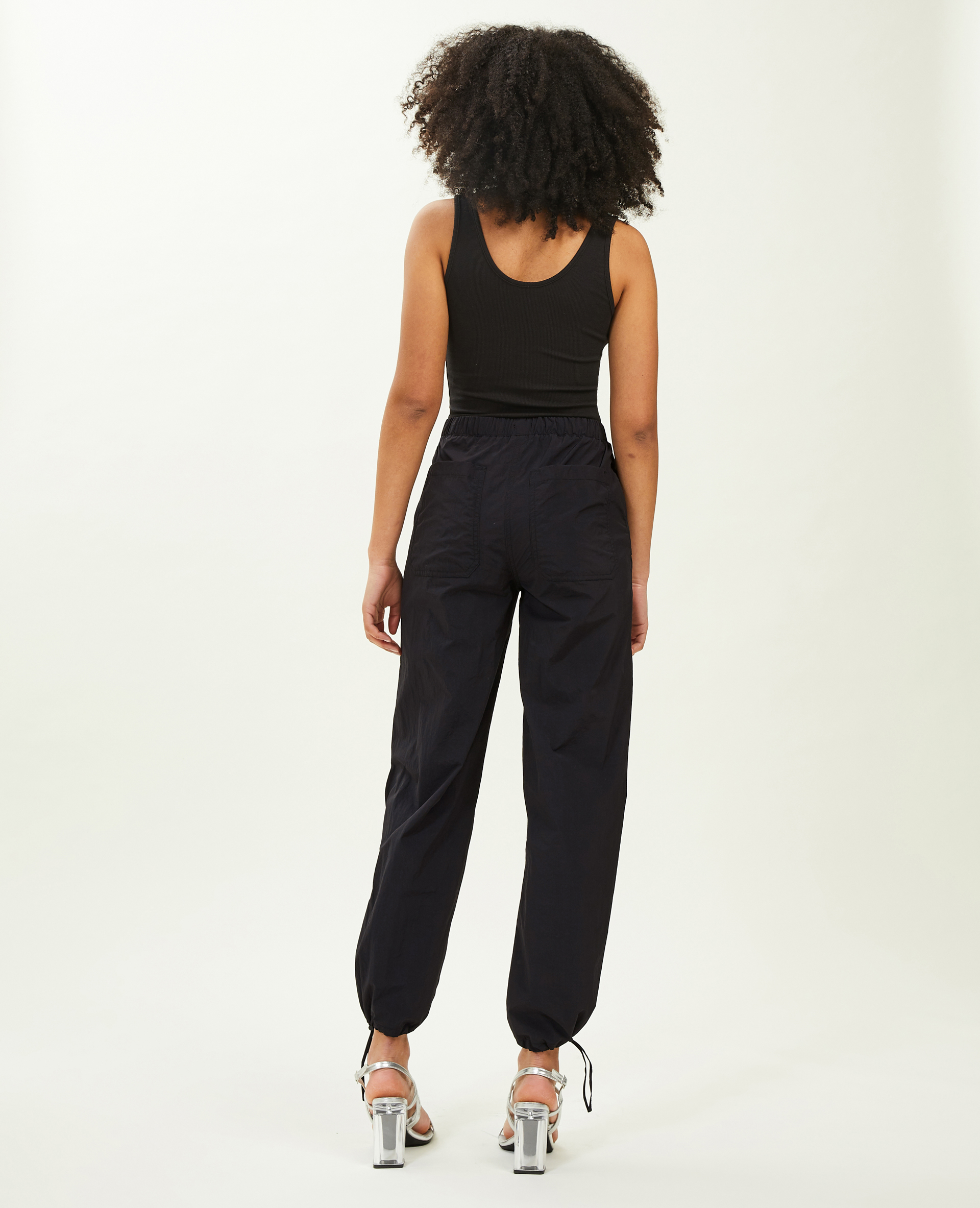 Pantalon parachute noir - Pimkie