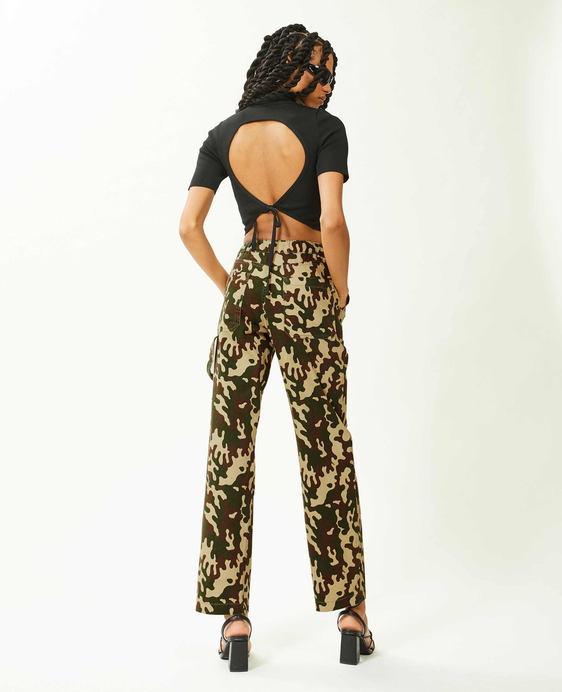 Pantalon cargo droit camel - Pimkie