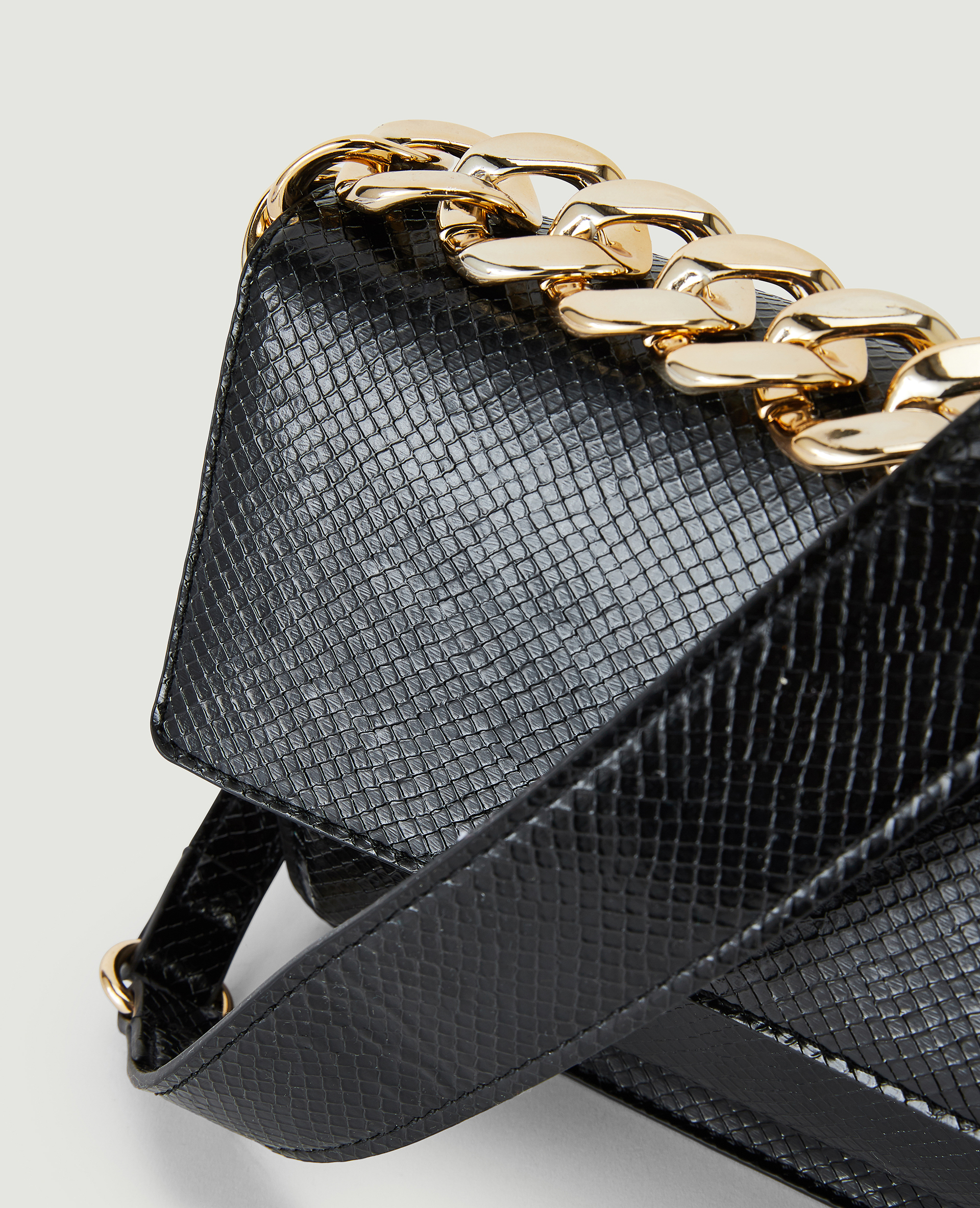 Sac boxy poignée chaînette noir - Pimkie