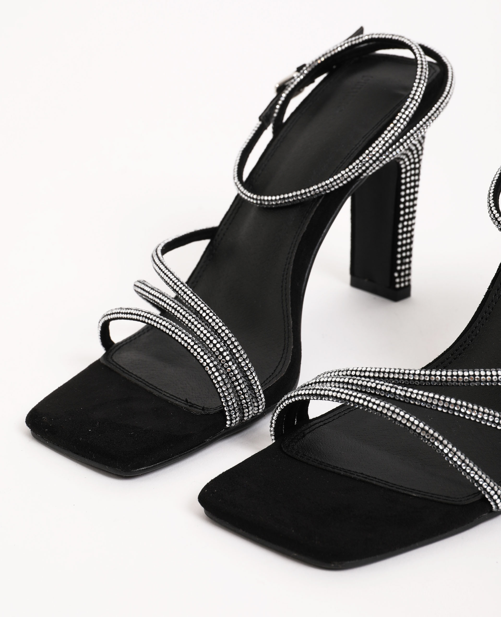 Sandales à strass noir - Pimkie