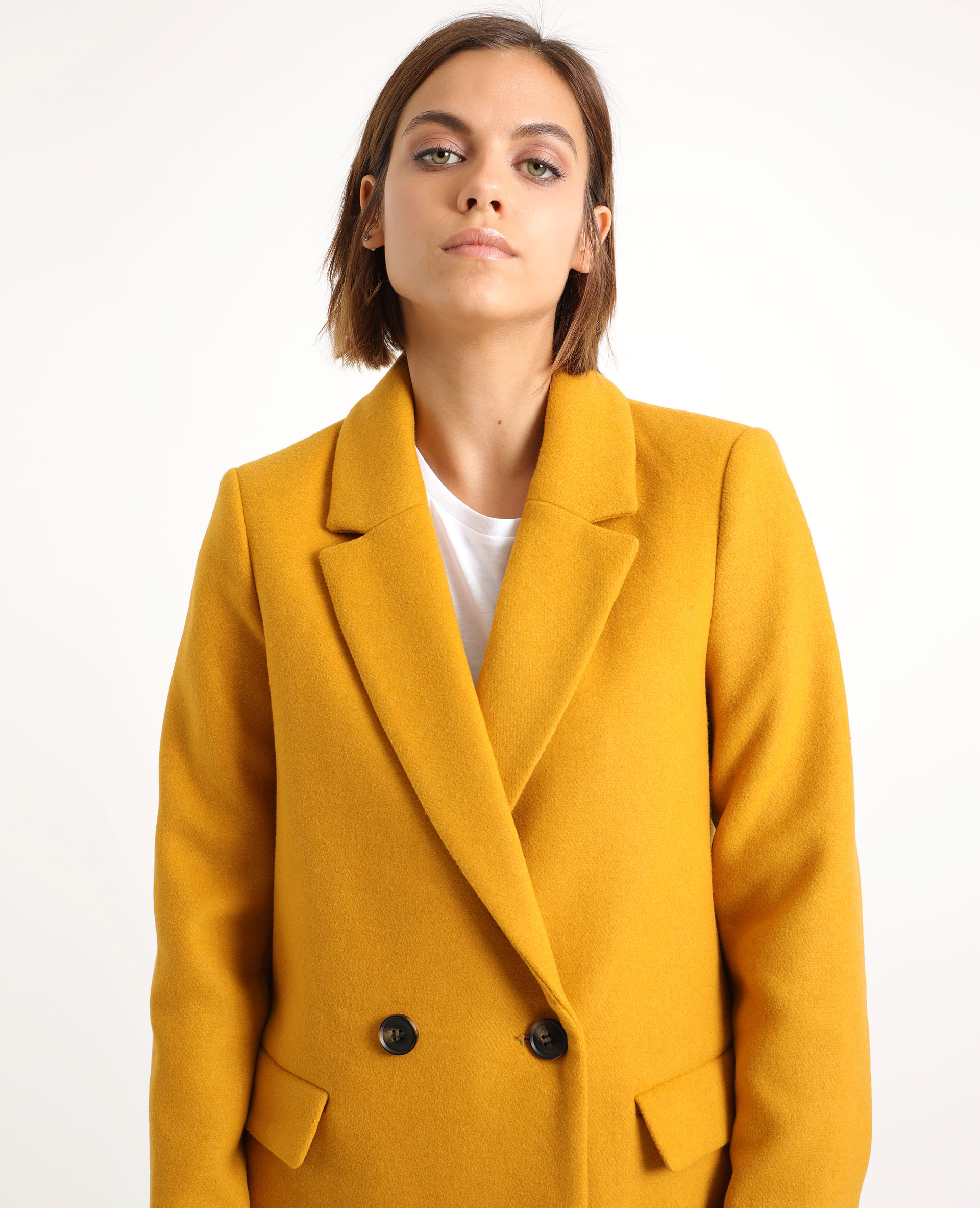 manteau jaune mango