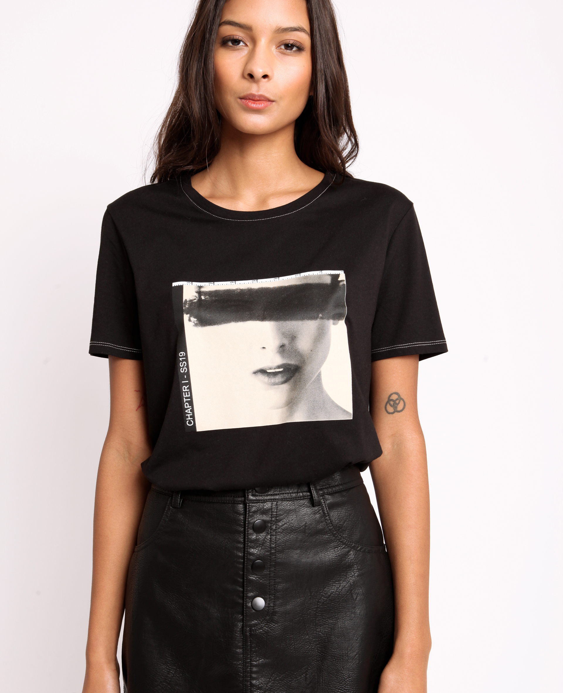 T-shirt imprimé noir - Pimkie