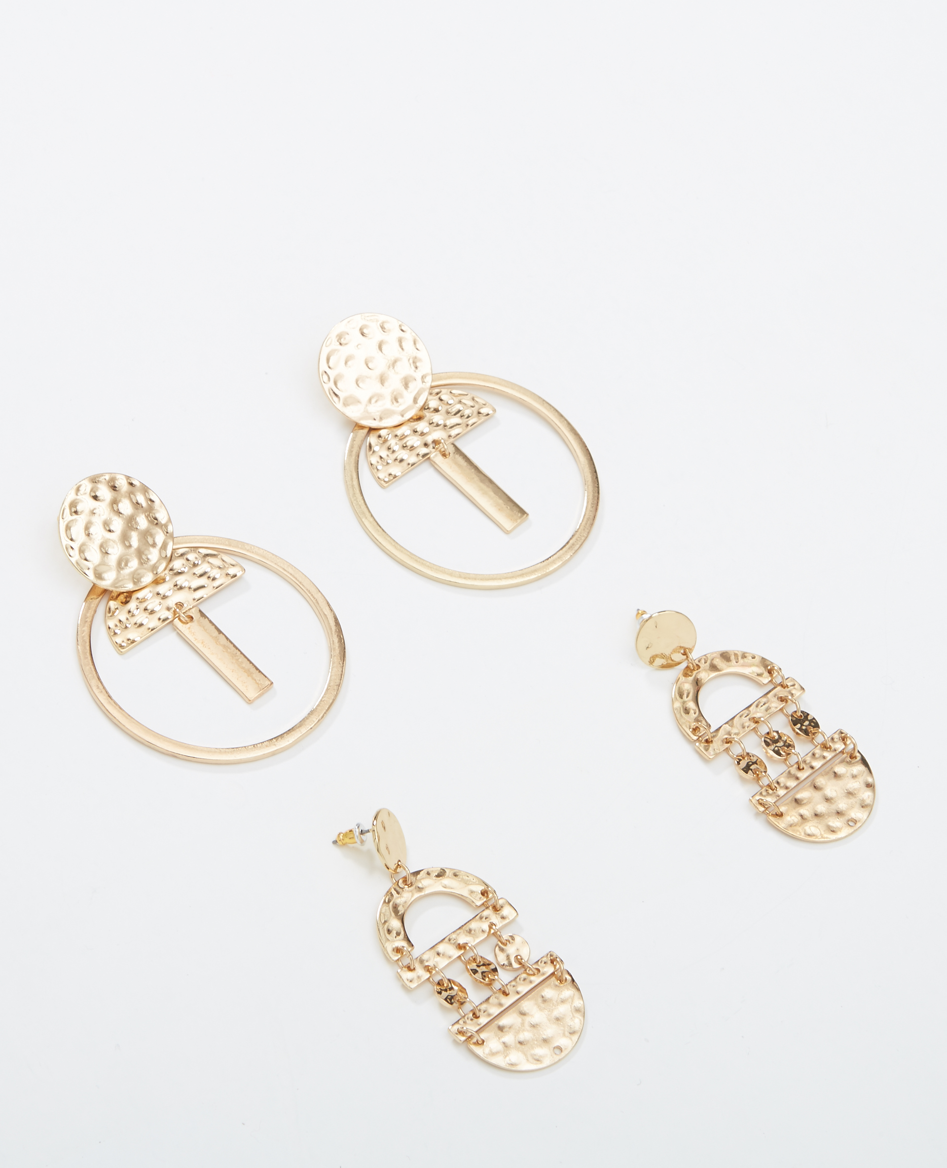 Lot de 2 paires de boucles d'oreilles doré - Pimkie