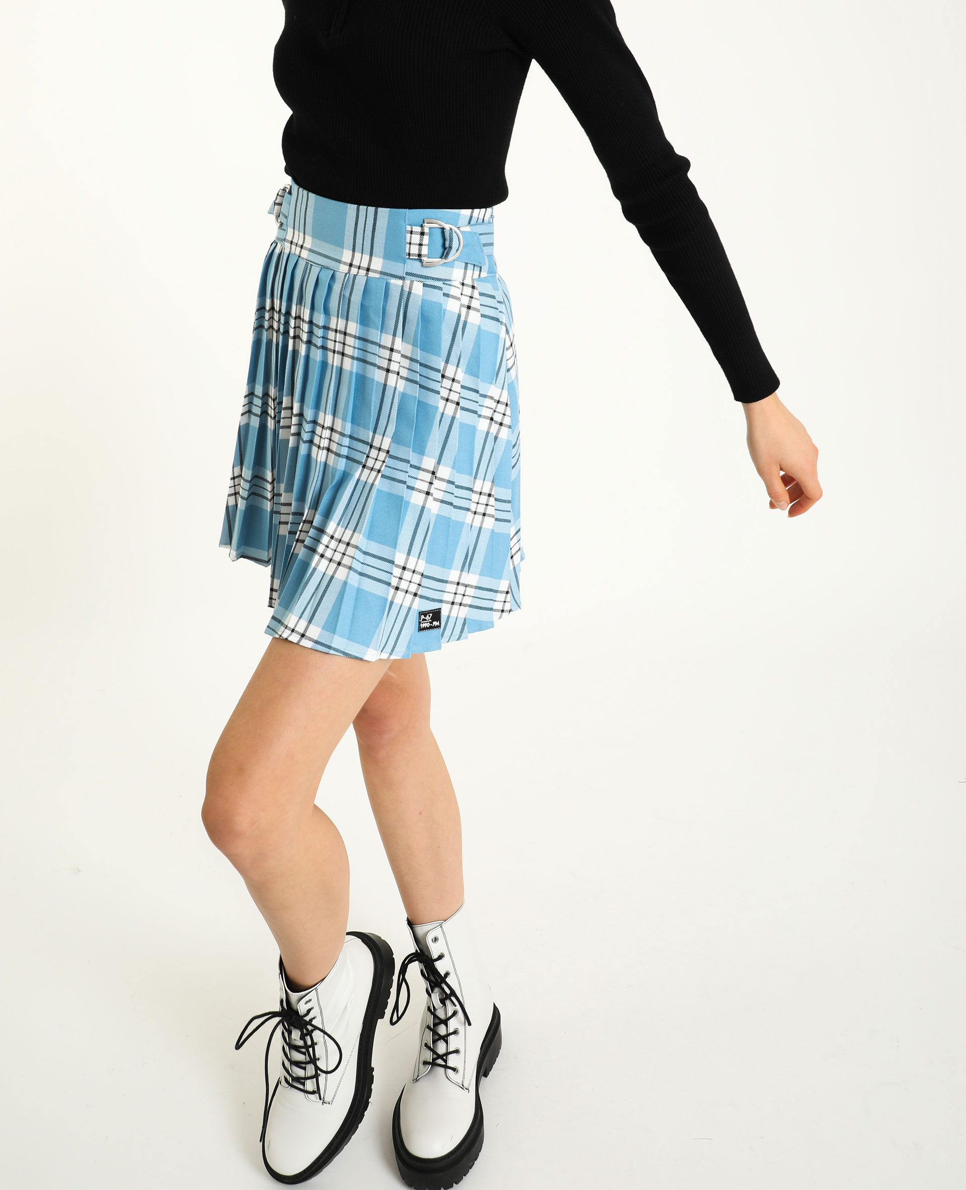 Jupe plissee bleu electrique shop