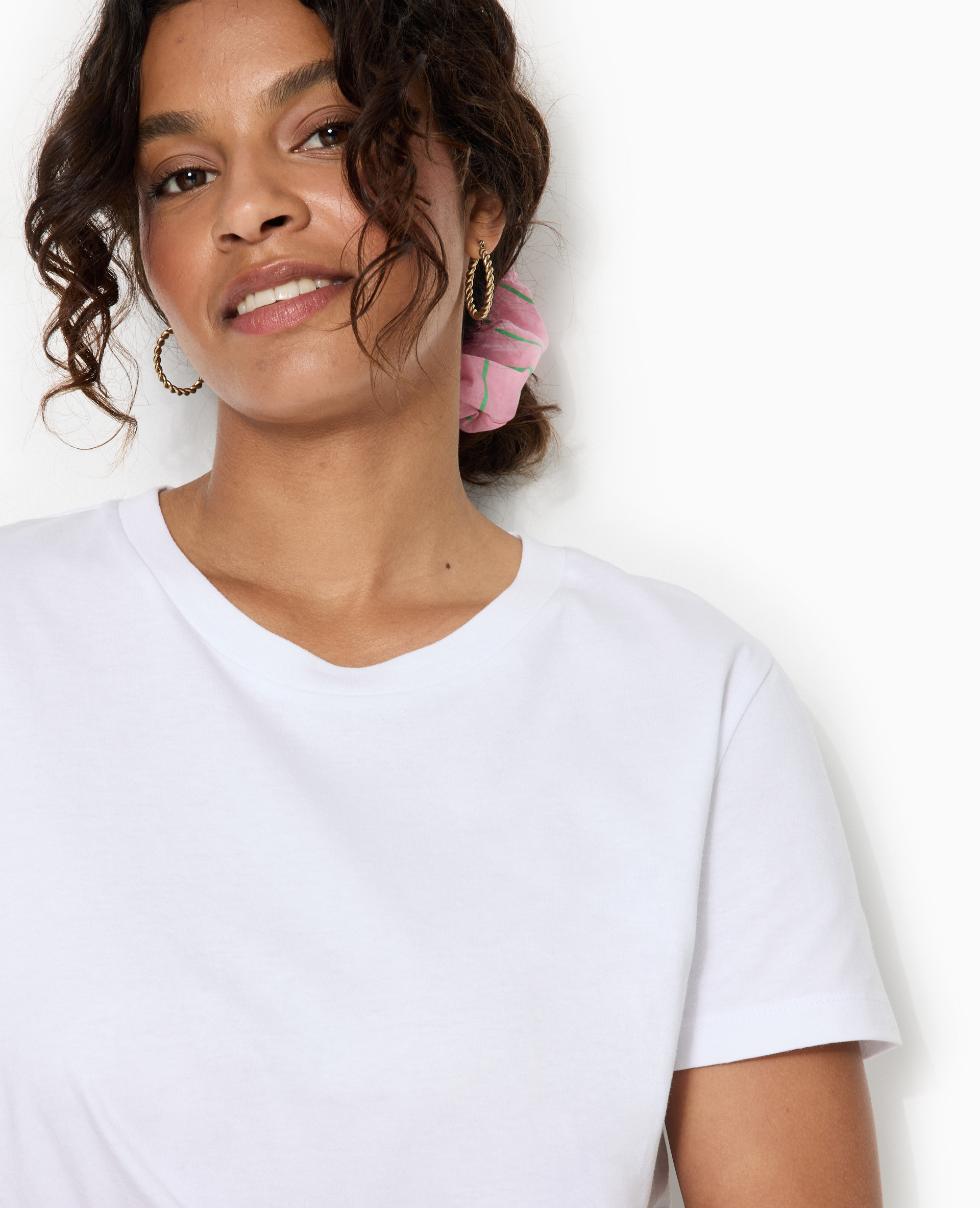 T-shirt basique col rond blanc - Pimkie