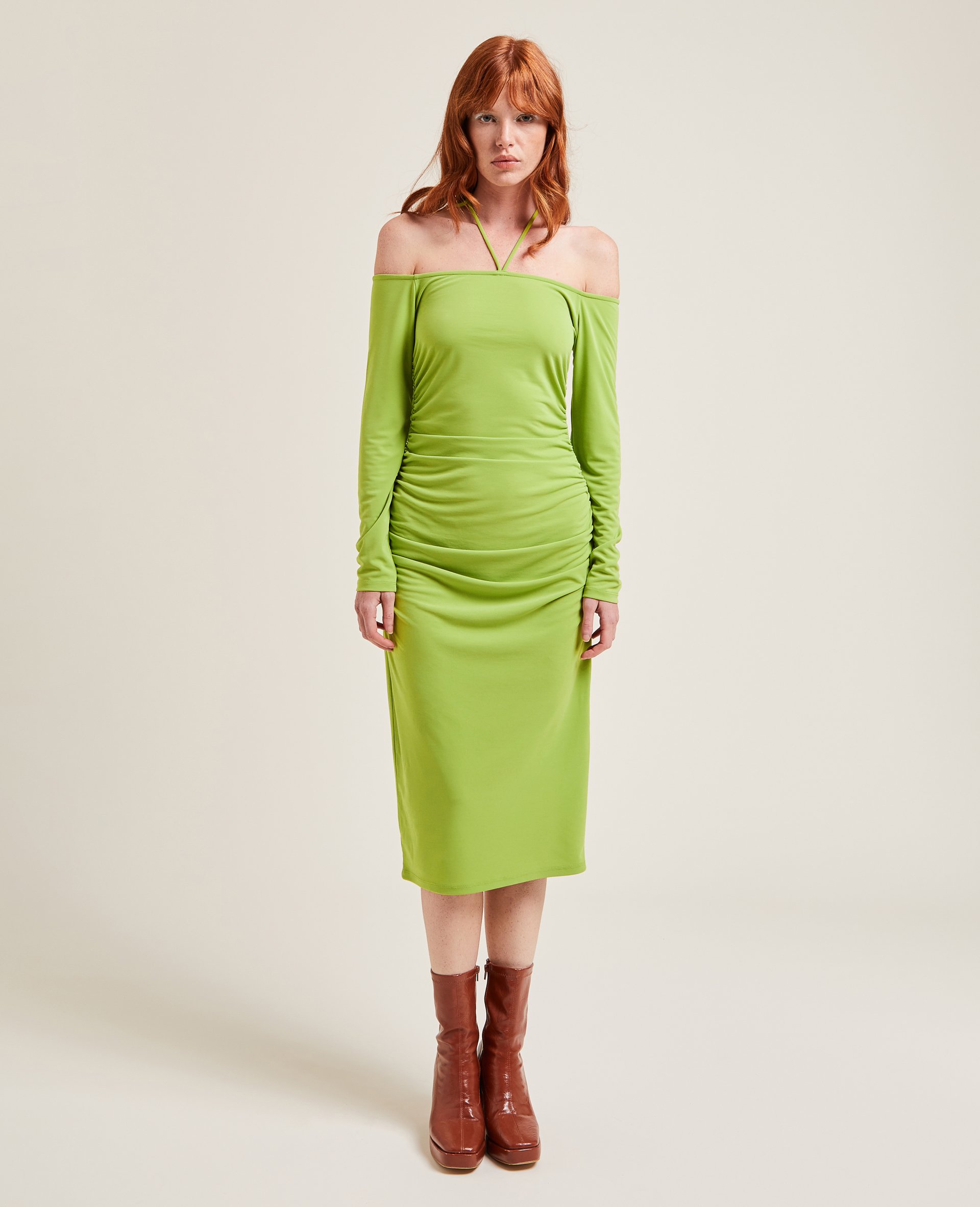 Robe longue tour de cou vert olive - Pimkie