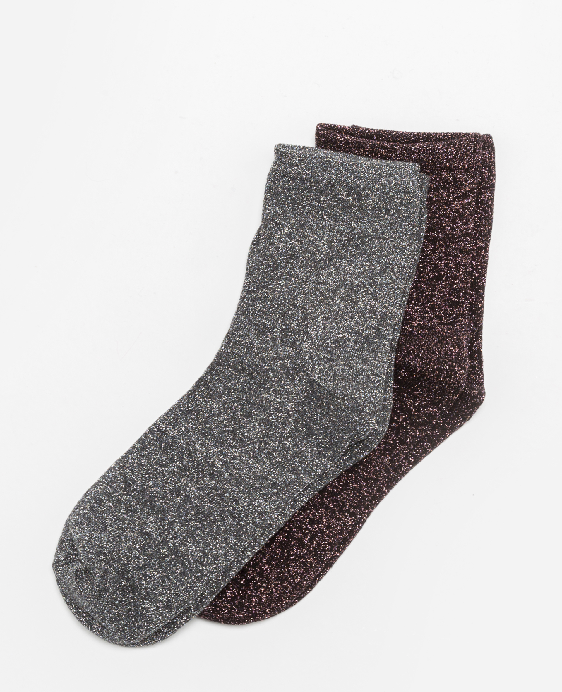 Bottines top chaussettes lurex
