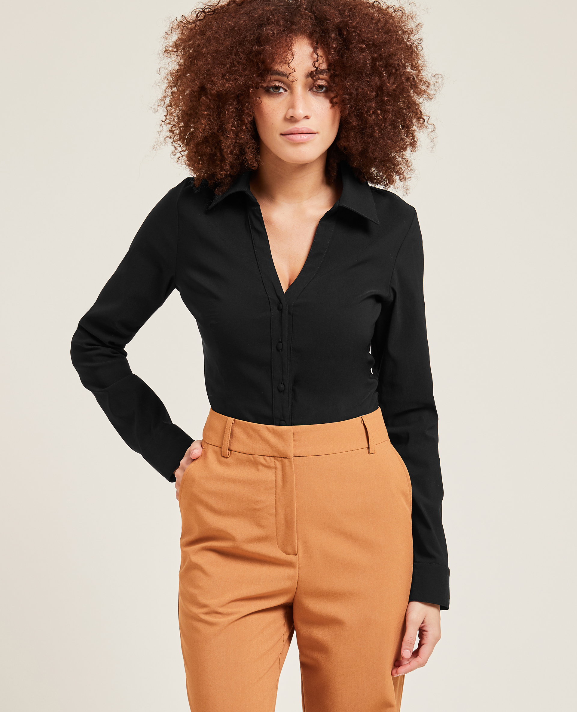 Chemise cintrée noir - Pimkie