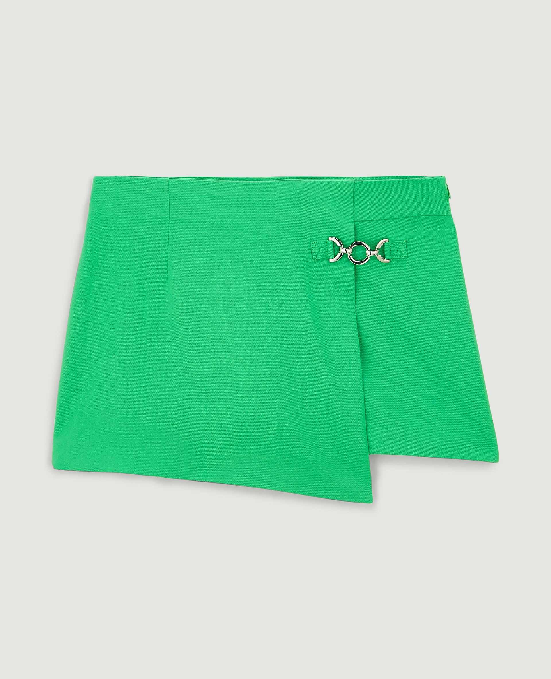 Jupe-short avec boucle métallique vert - Pimkie