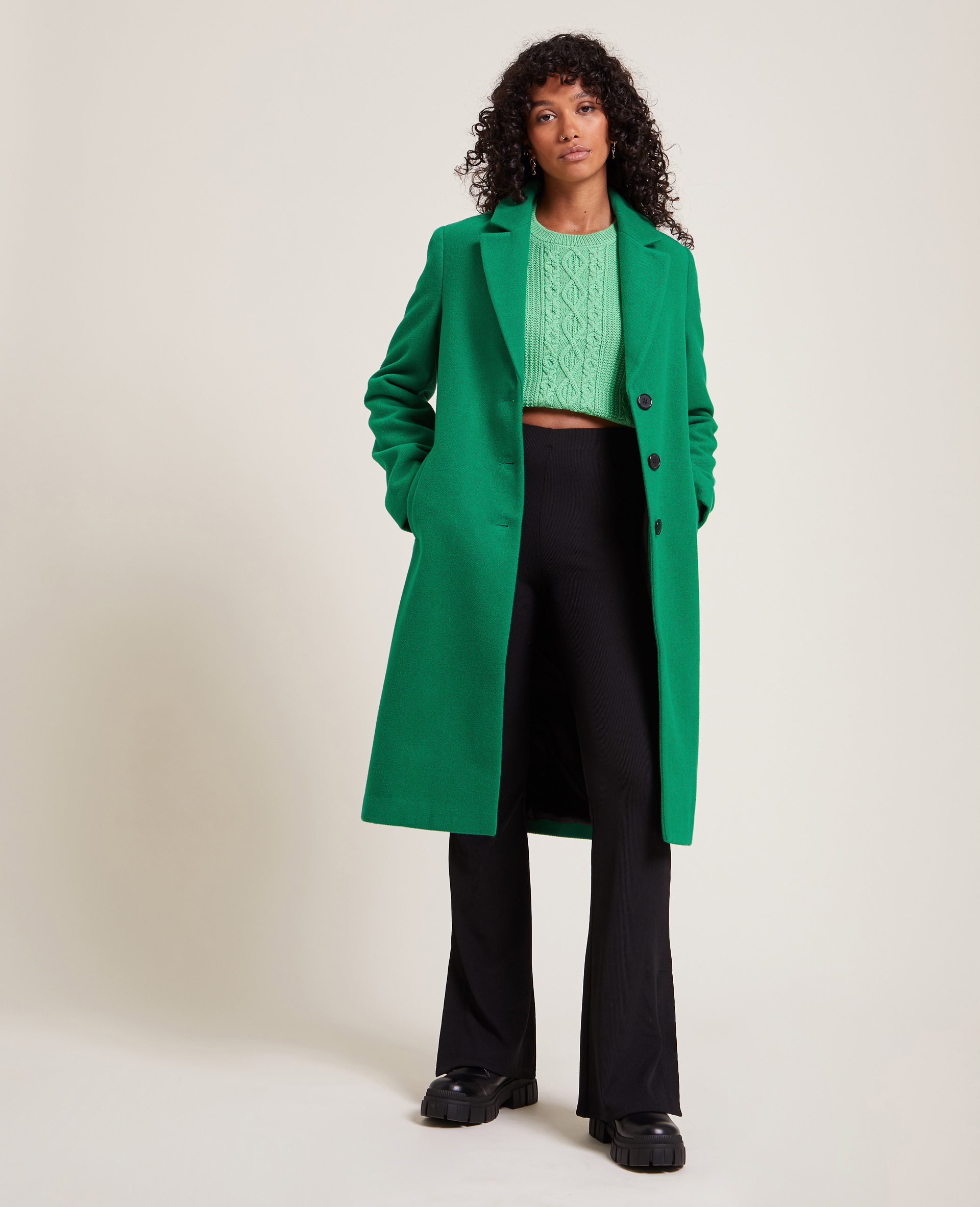 manteau femme vert hiver