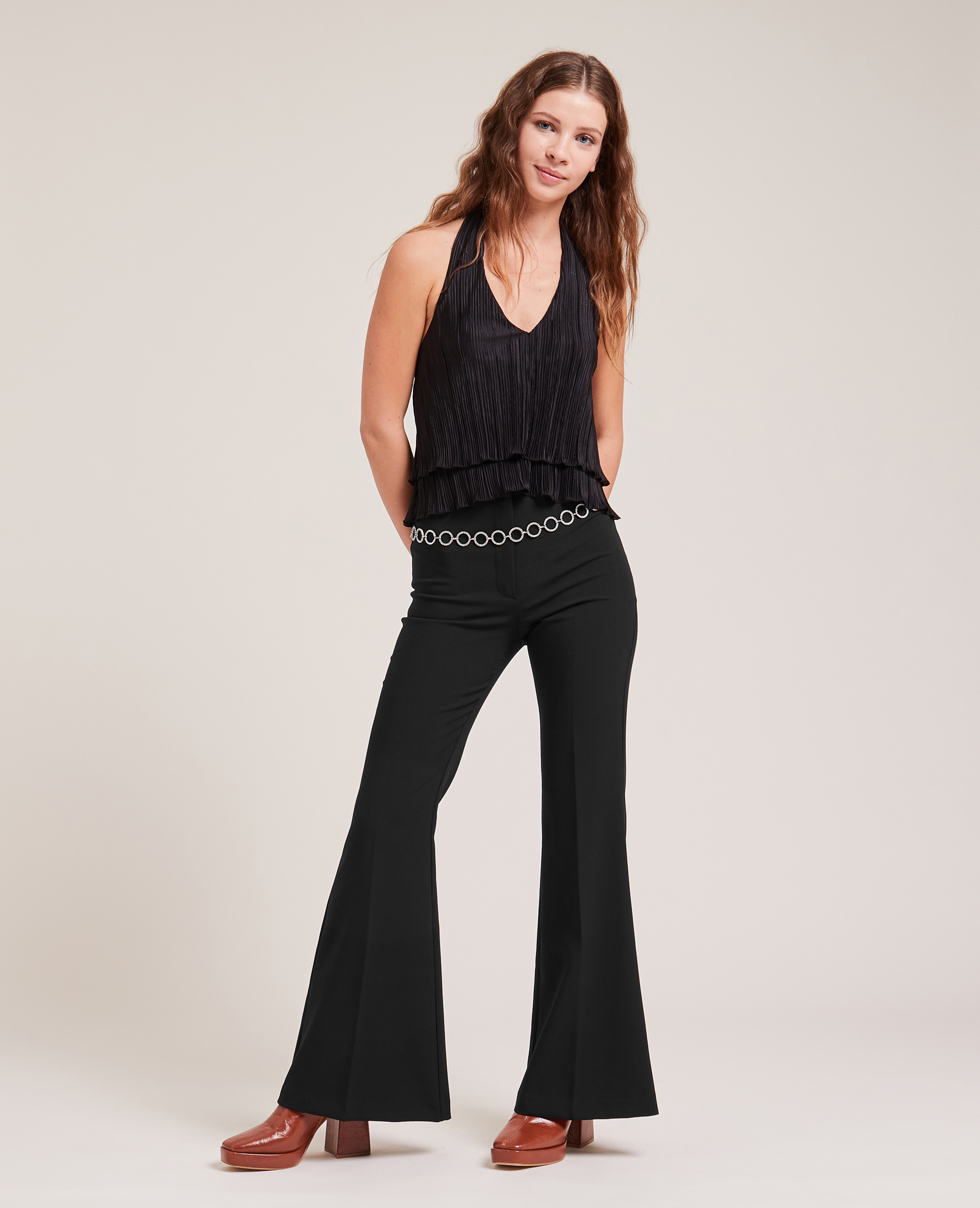 Pantalon flare noir - Pimkie