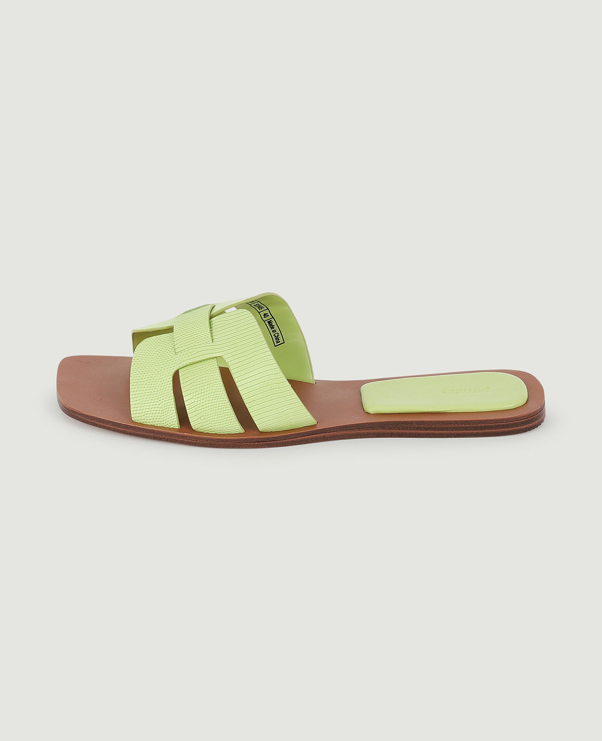 Mules plates vert - Pimkie
