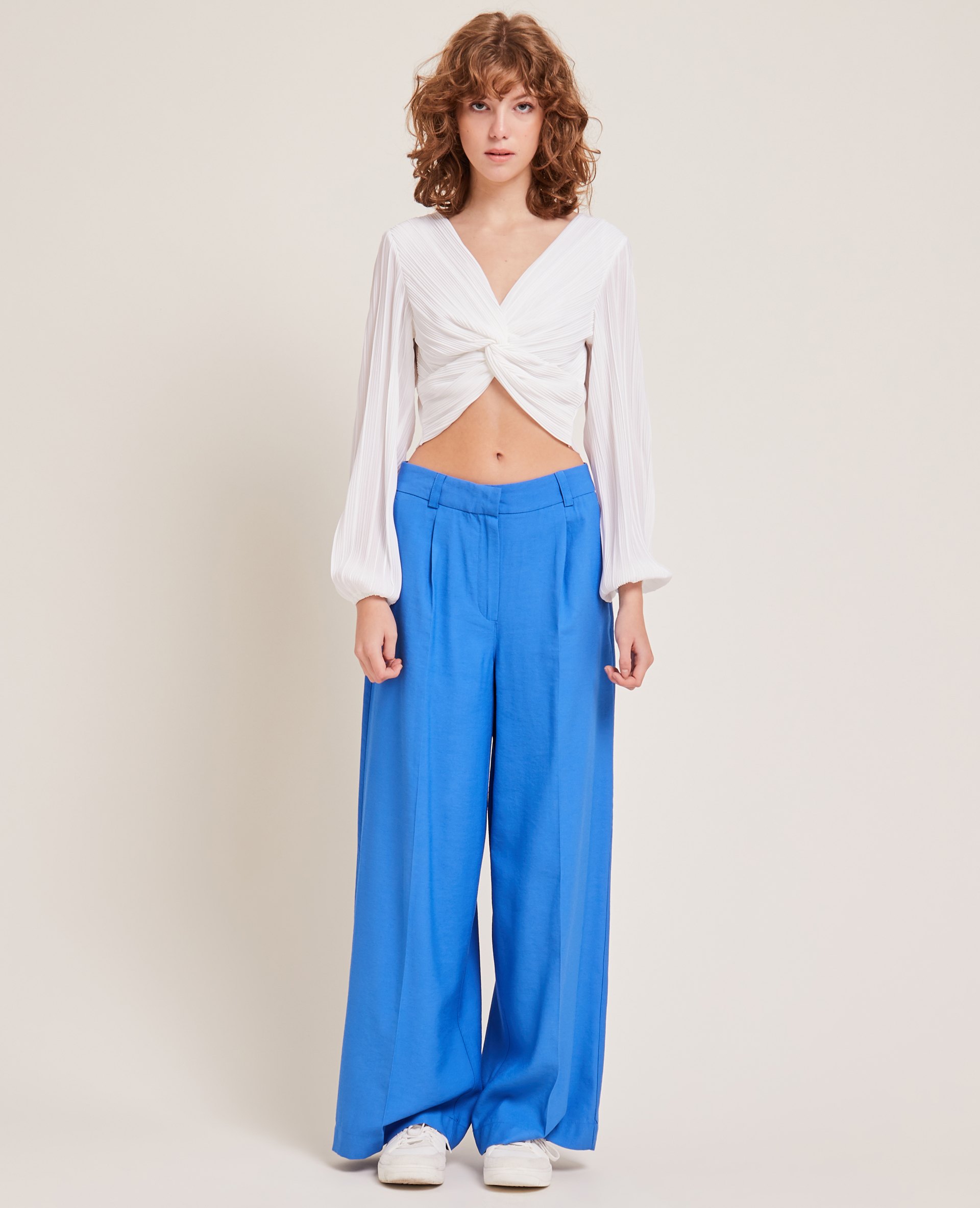 Pantalon à pinces Bleu - Pimkie