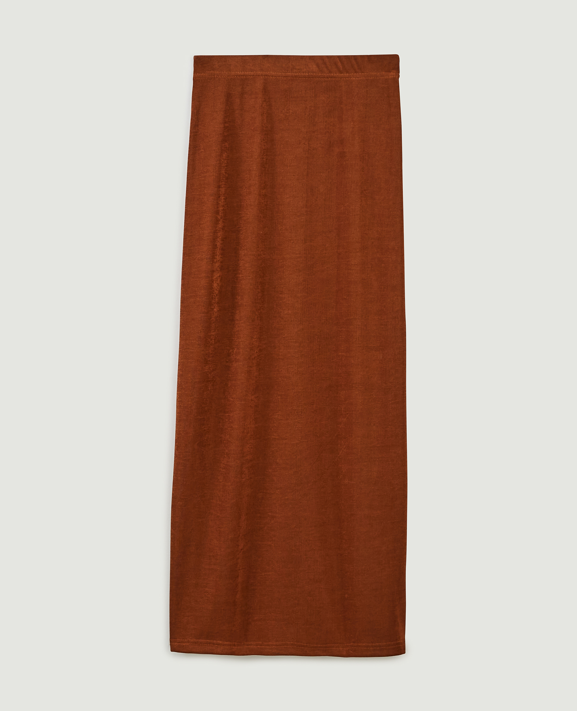 Jupe longue en maille fluide marron - Pimkie