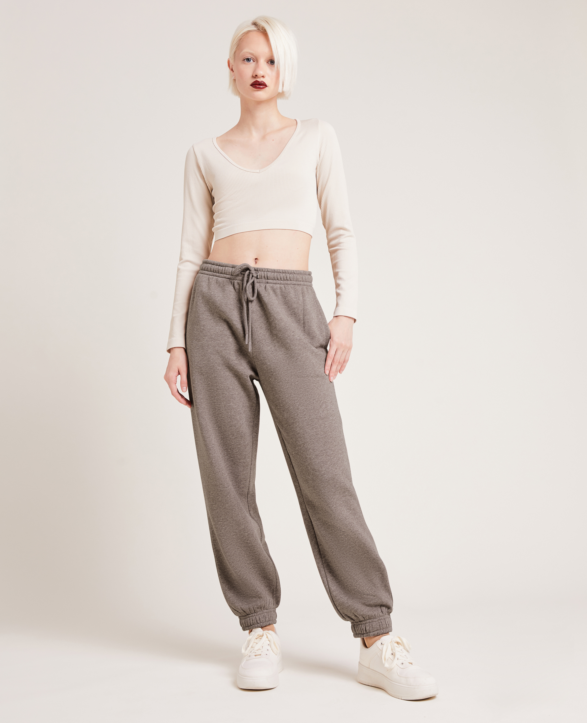 Pantalon de jogging en molleton marron - Pimkie