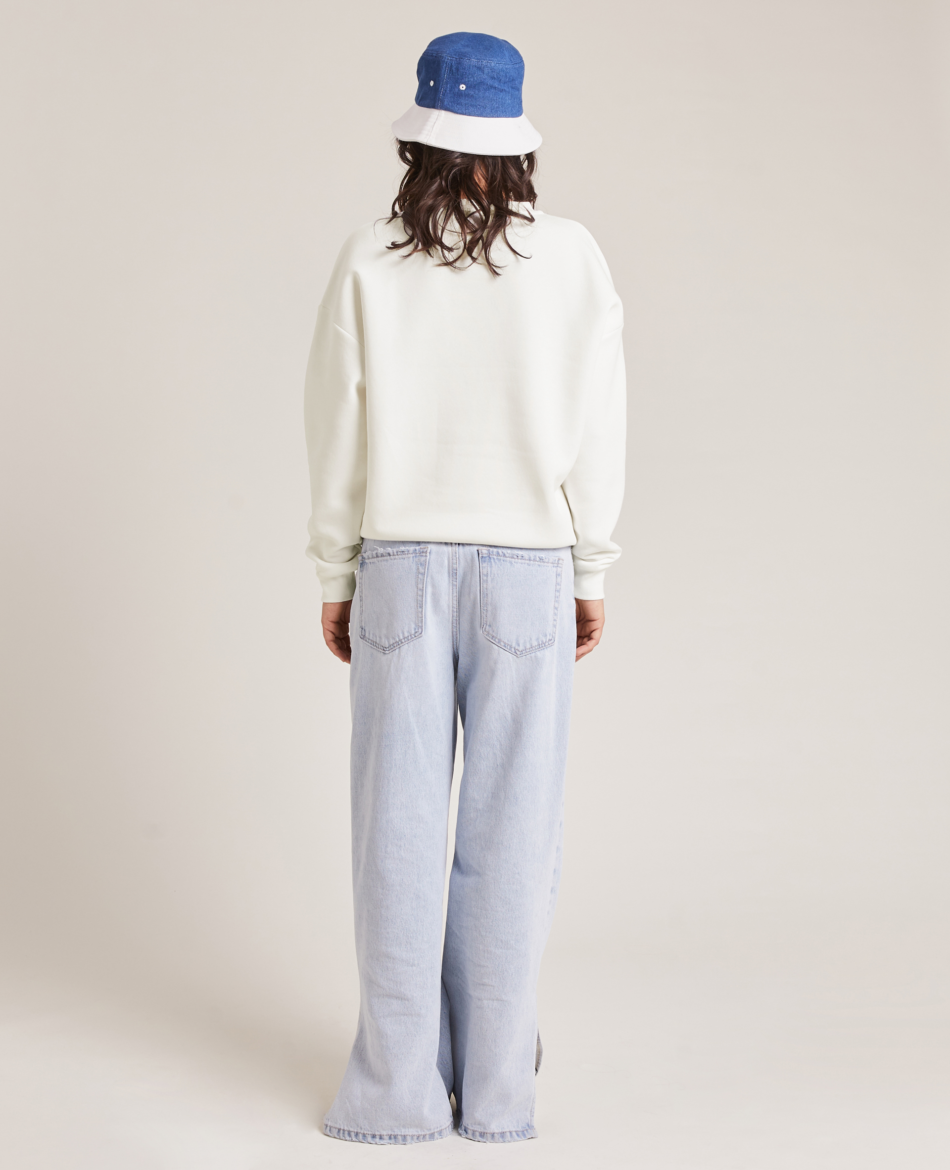 Sweat col rond blanc - Pimkie