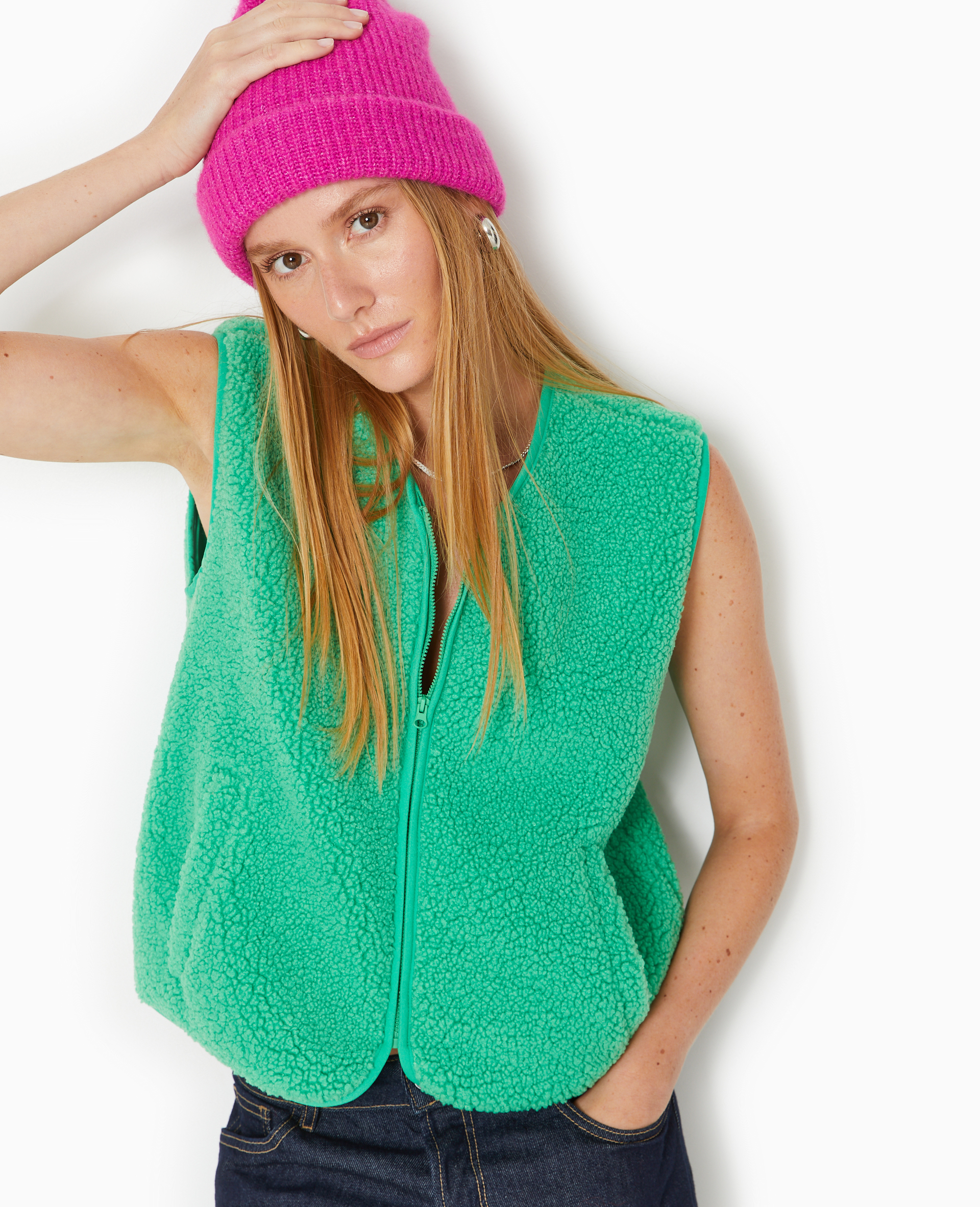 Gilet fourrure sans manche pimkie hot sale