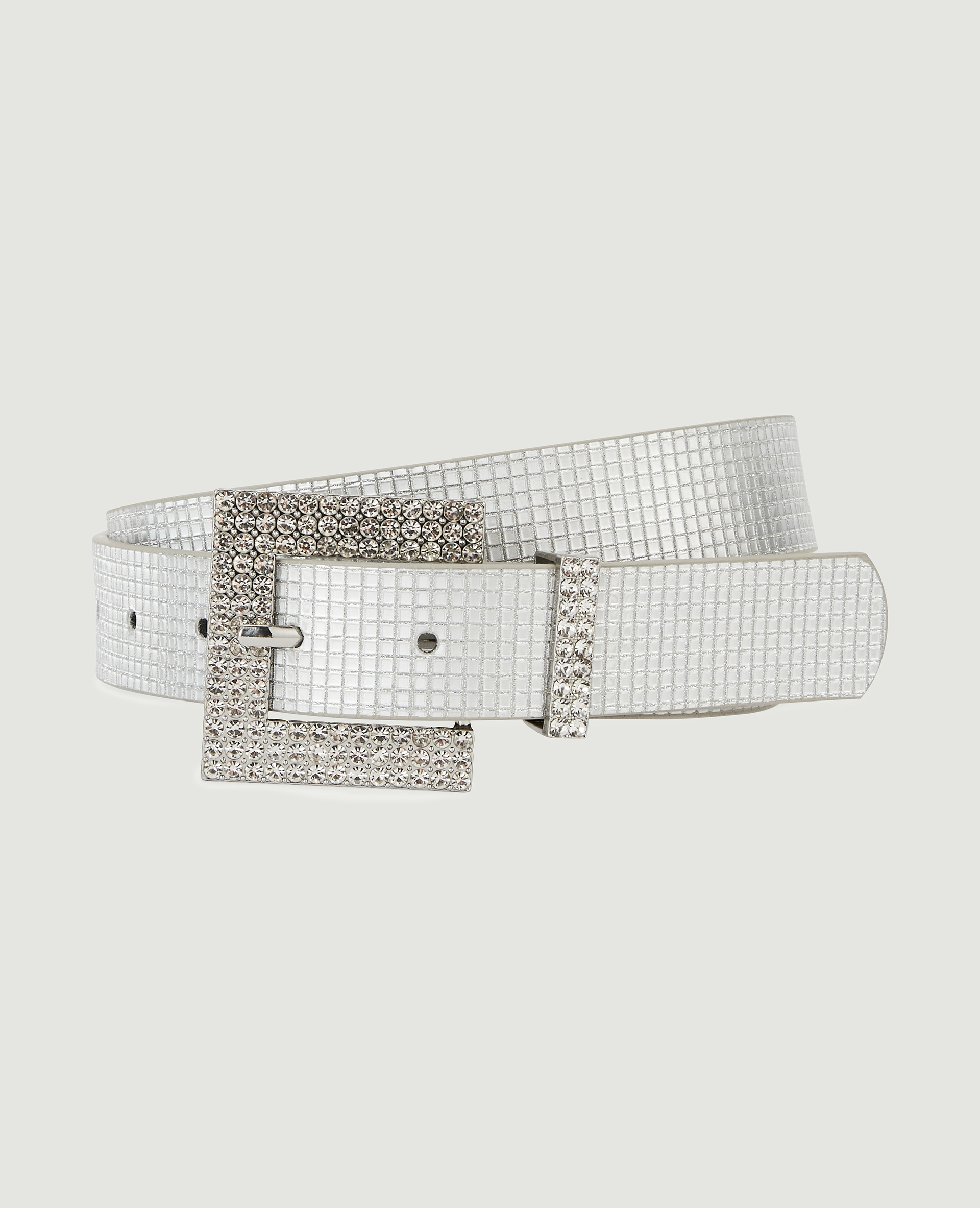Ceinture avec boucle strass noir - Pimkie