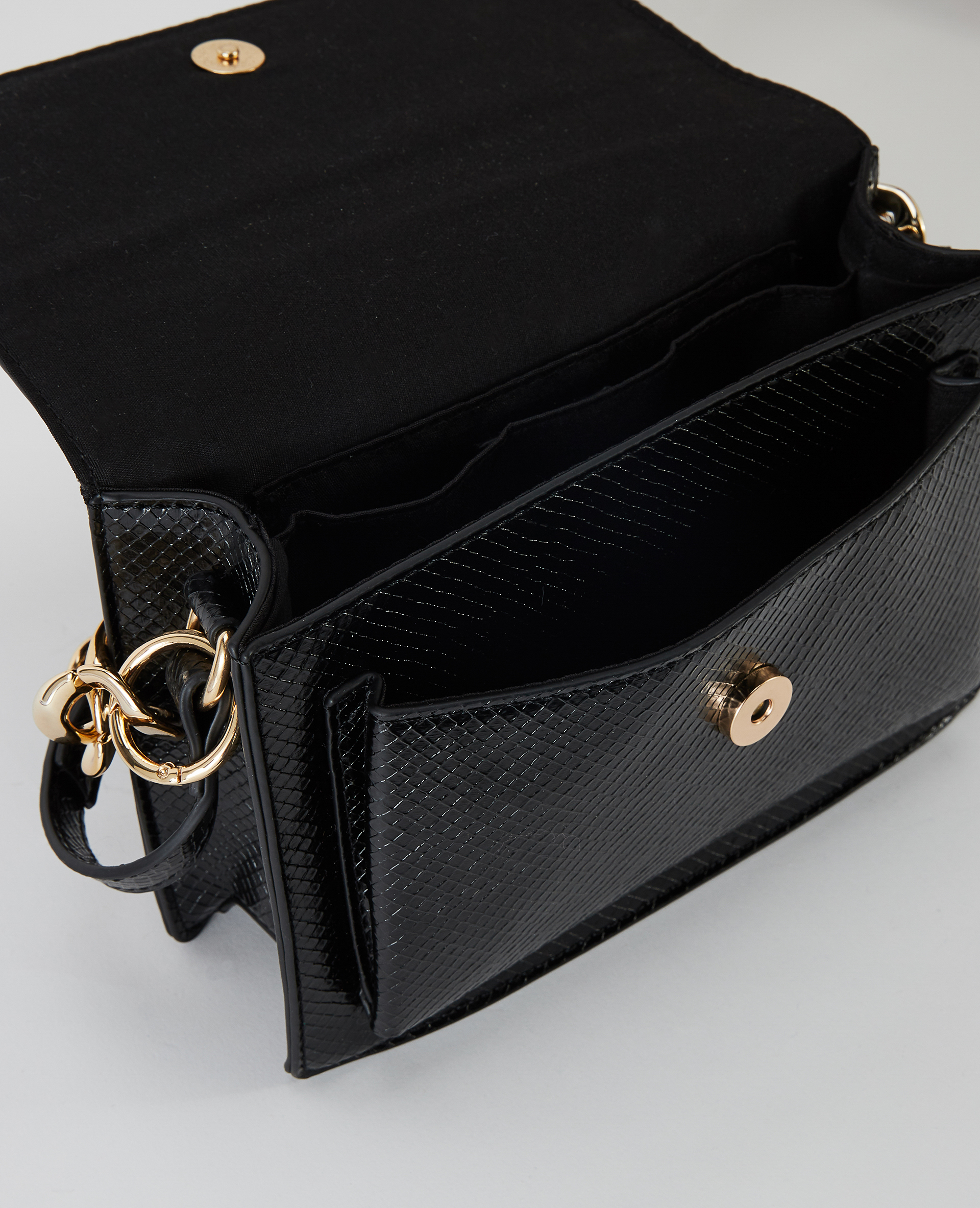 Sac boxy poignée chaînette noir - Pimkie