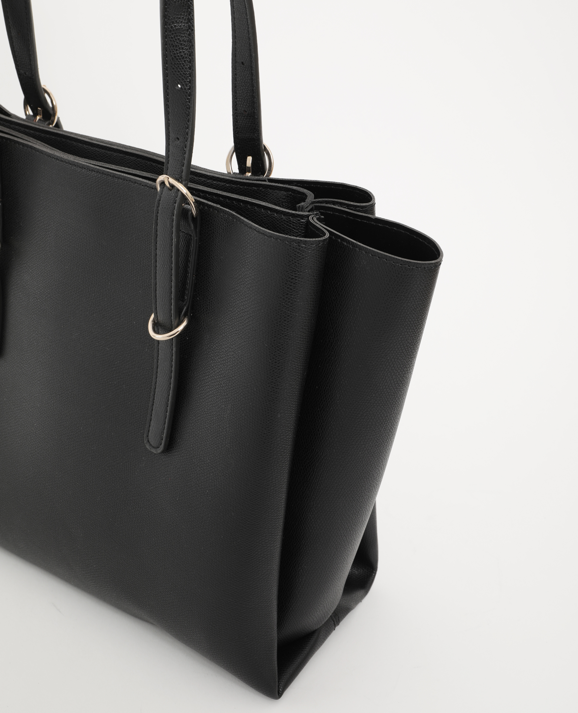 Sac cabas noir interieur rouge