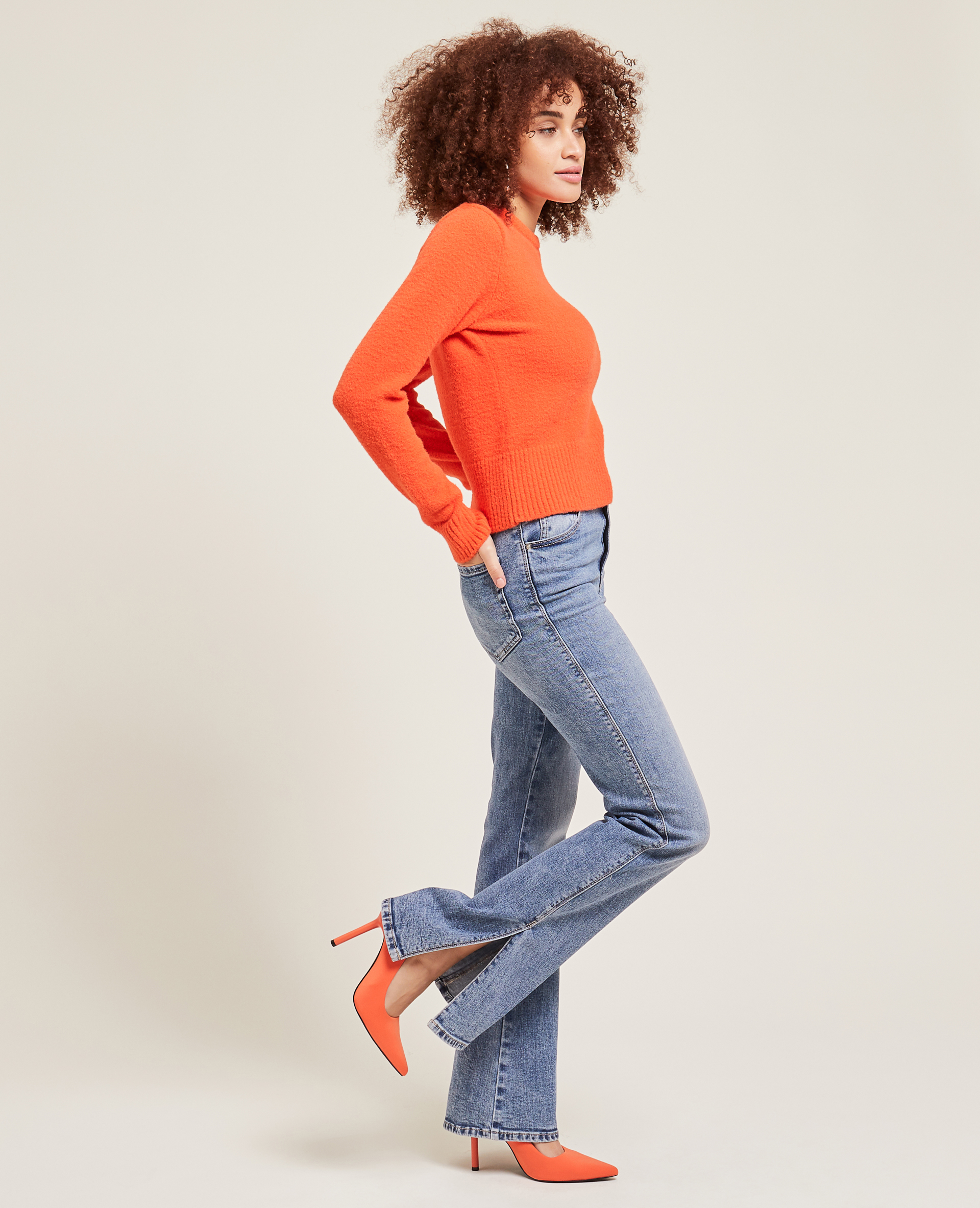 Pull col rond maille mousseuse Pimkie