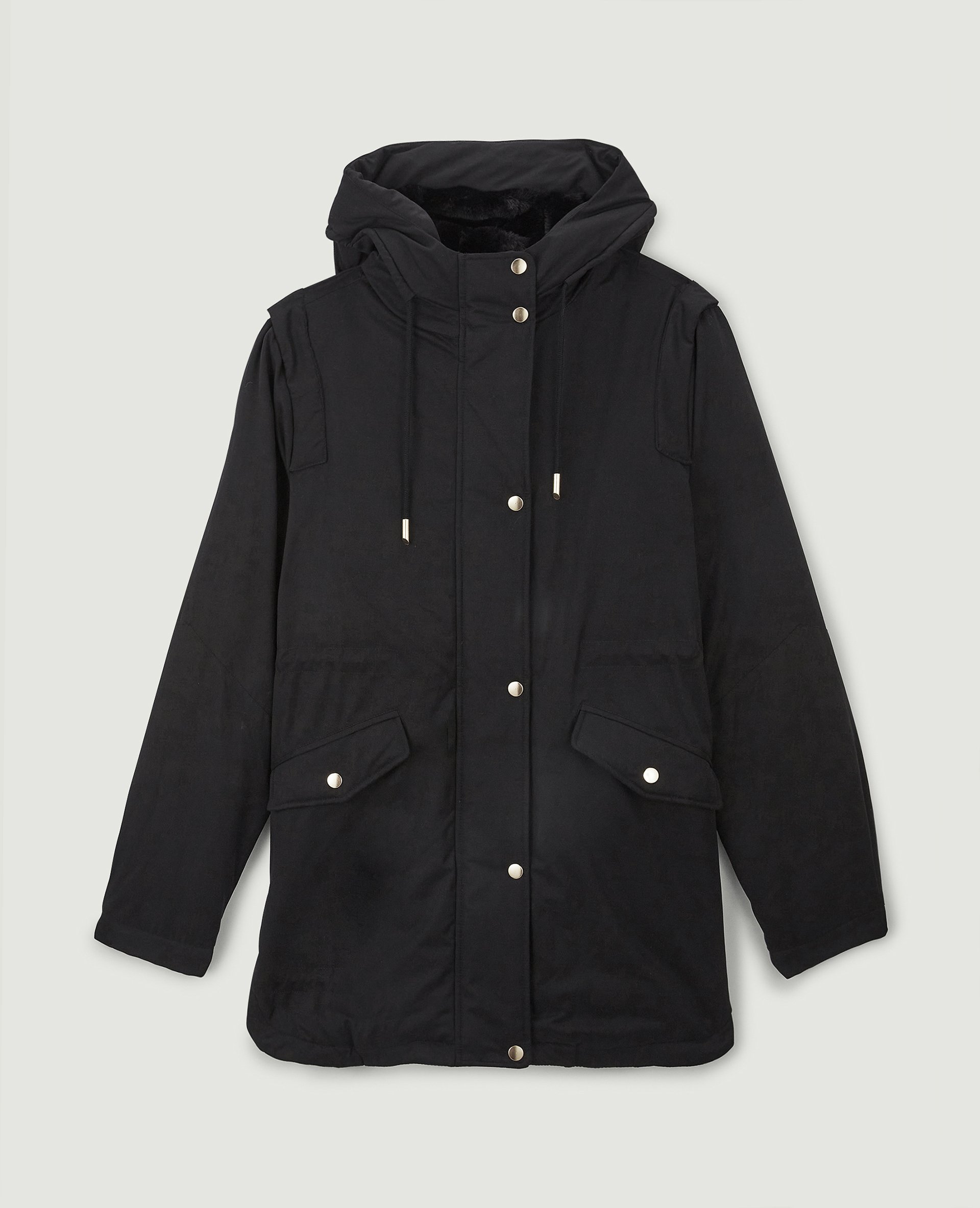 Parka avec doublure fourrure noir - Pimkie