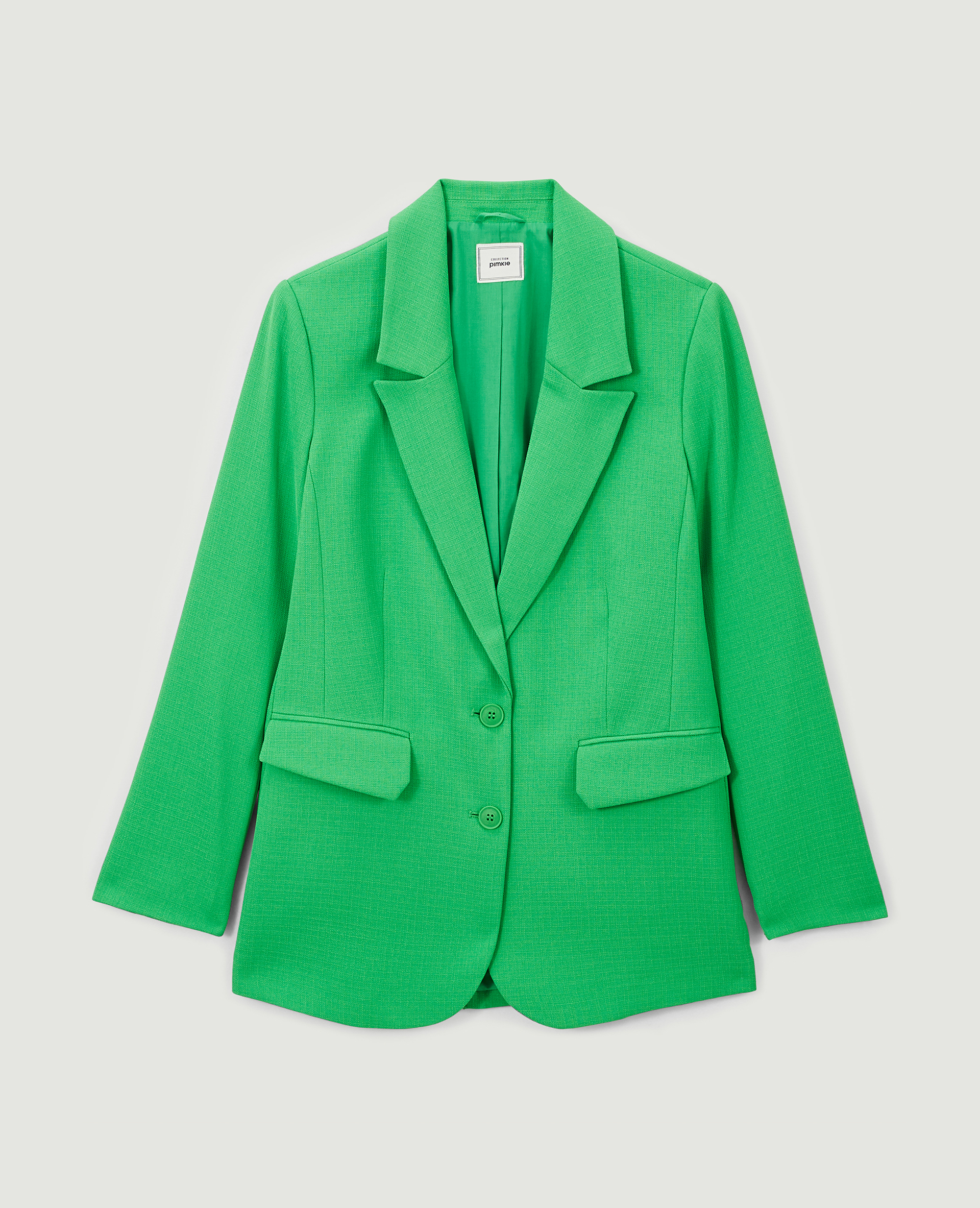 Veste blazer tissu tramé vert - Pimkie