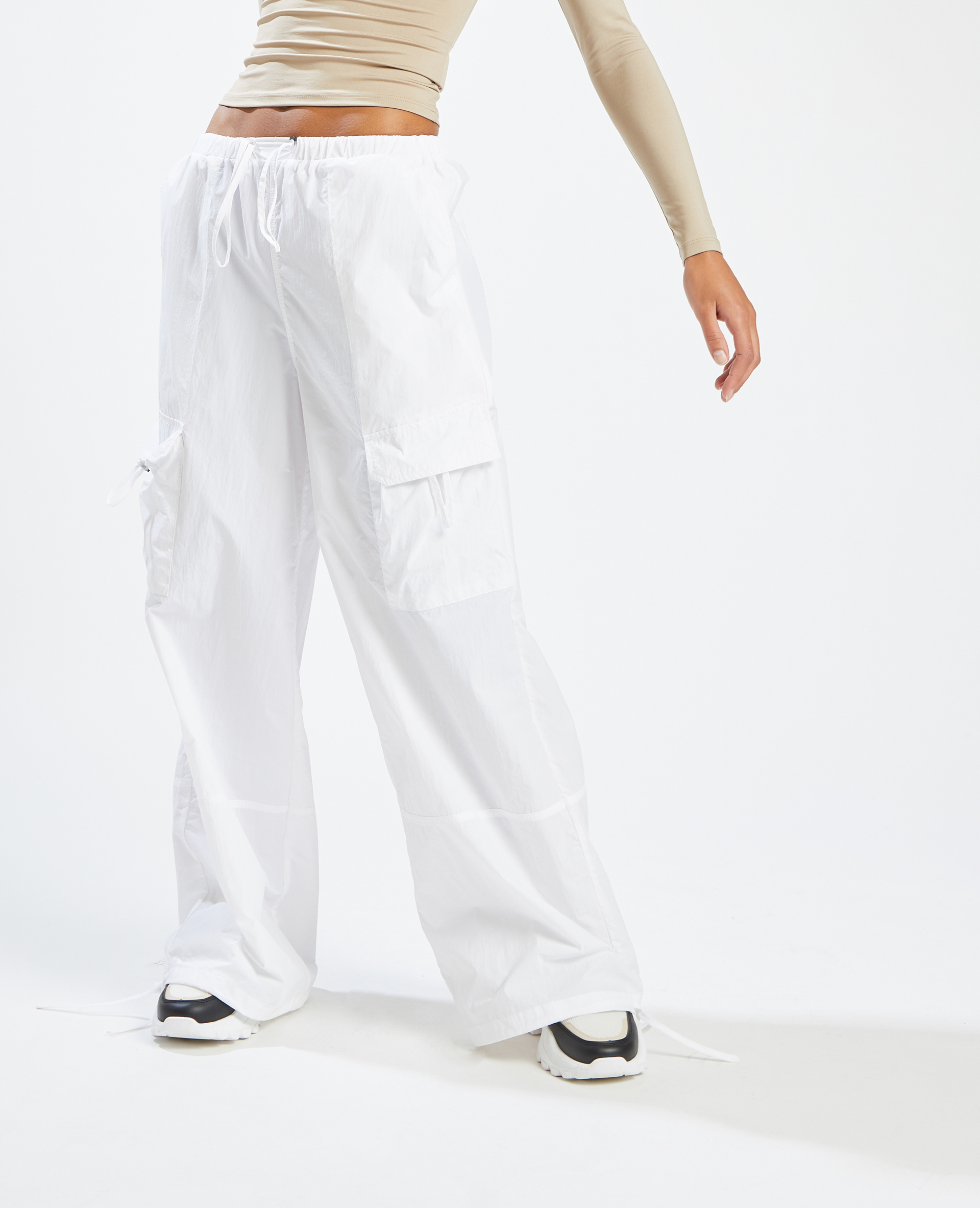 Pantalon cargo large blanc - Pimkie