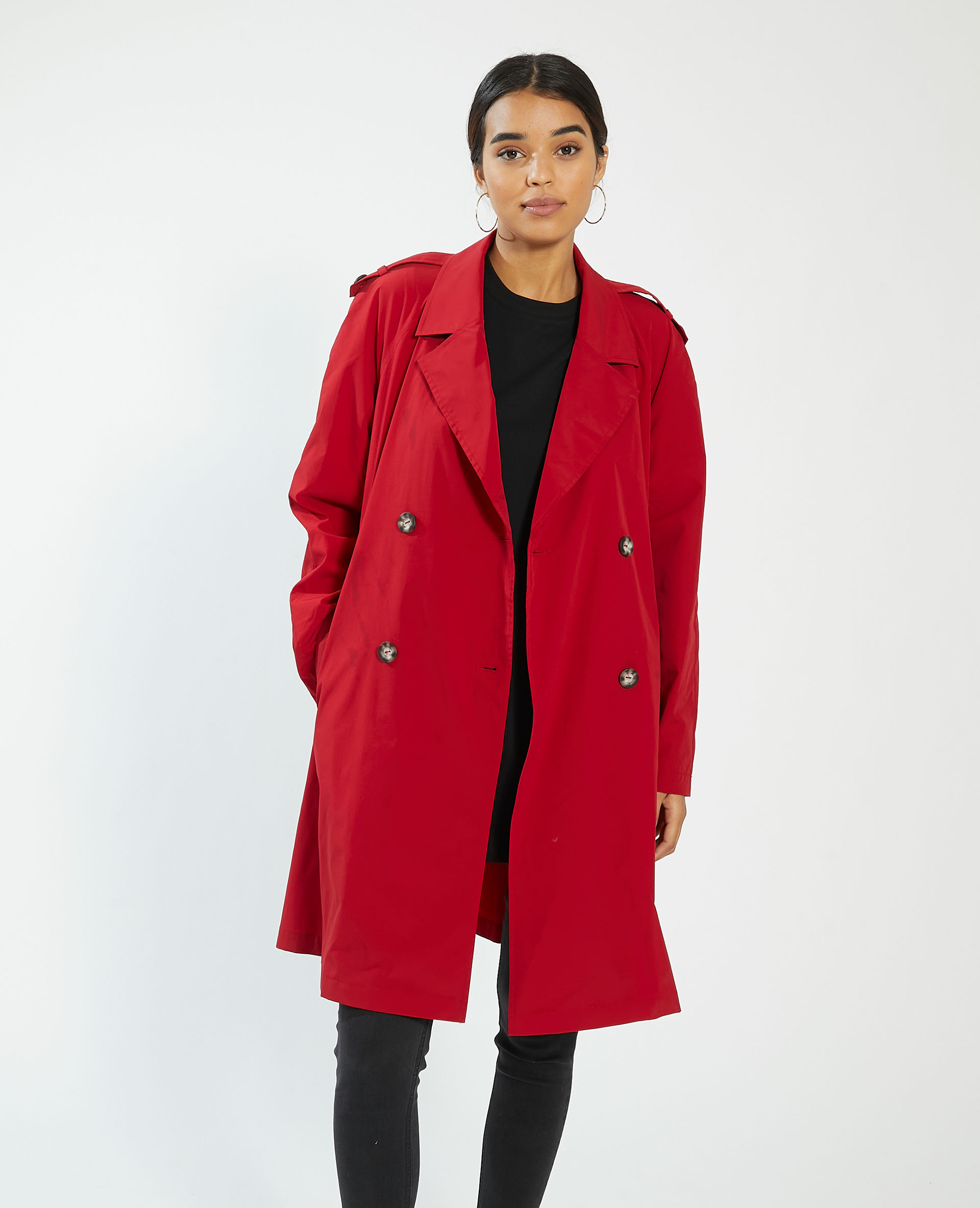 Trench rouge femme outlet