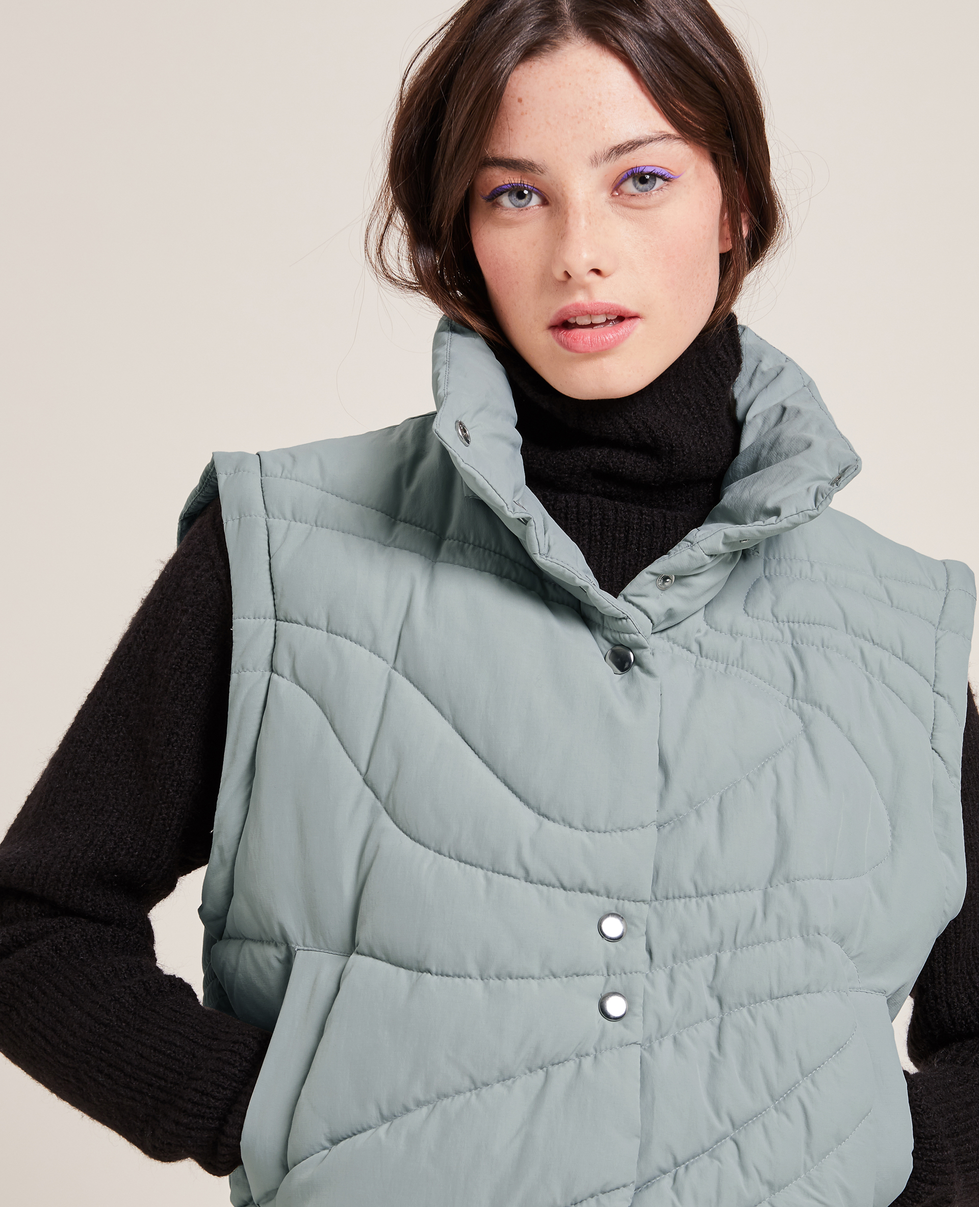 Doudoune matelassage wavy vert - Pimkie