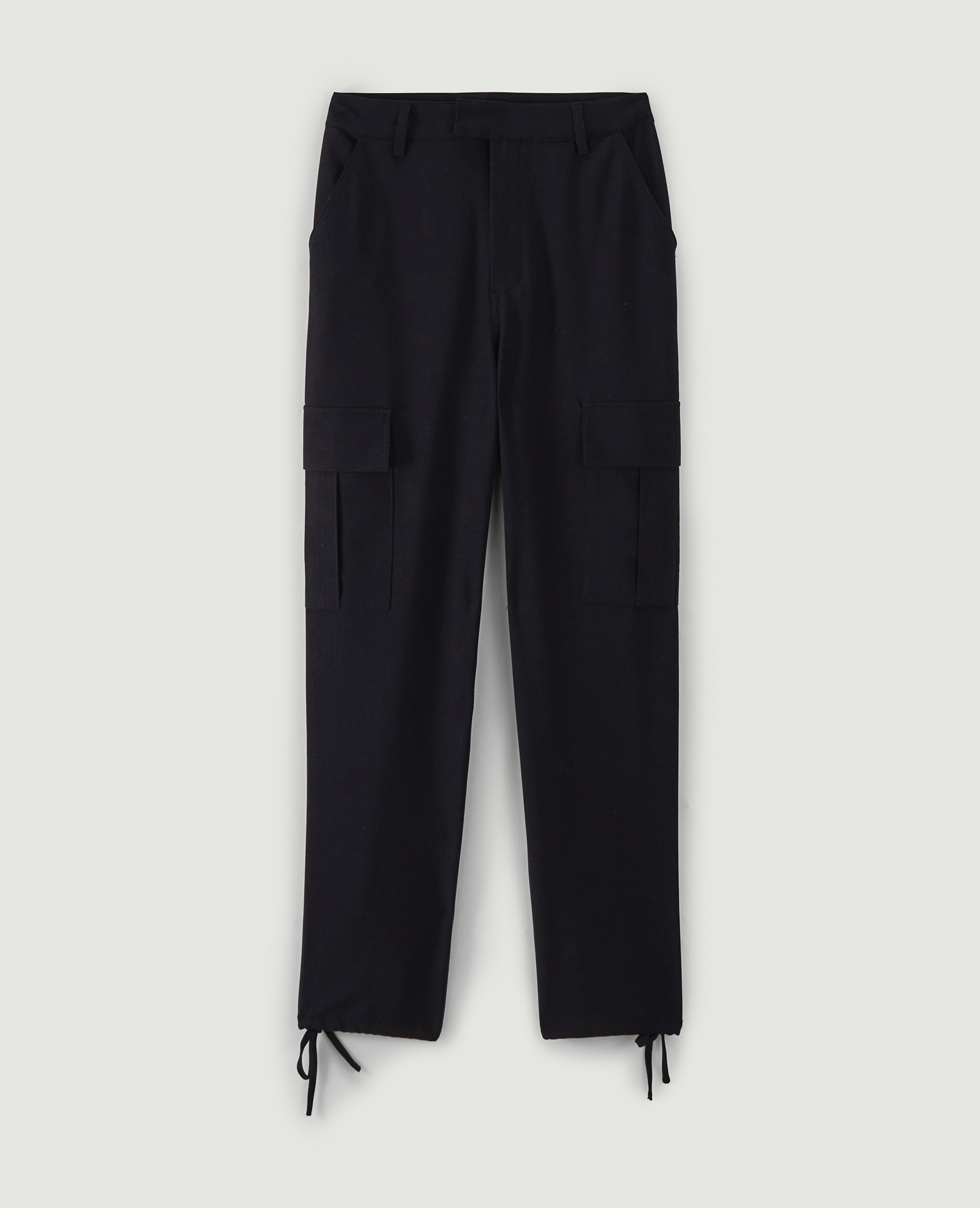Pantalon cargo bas resserrables noir - Pimkie