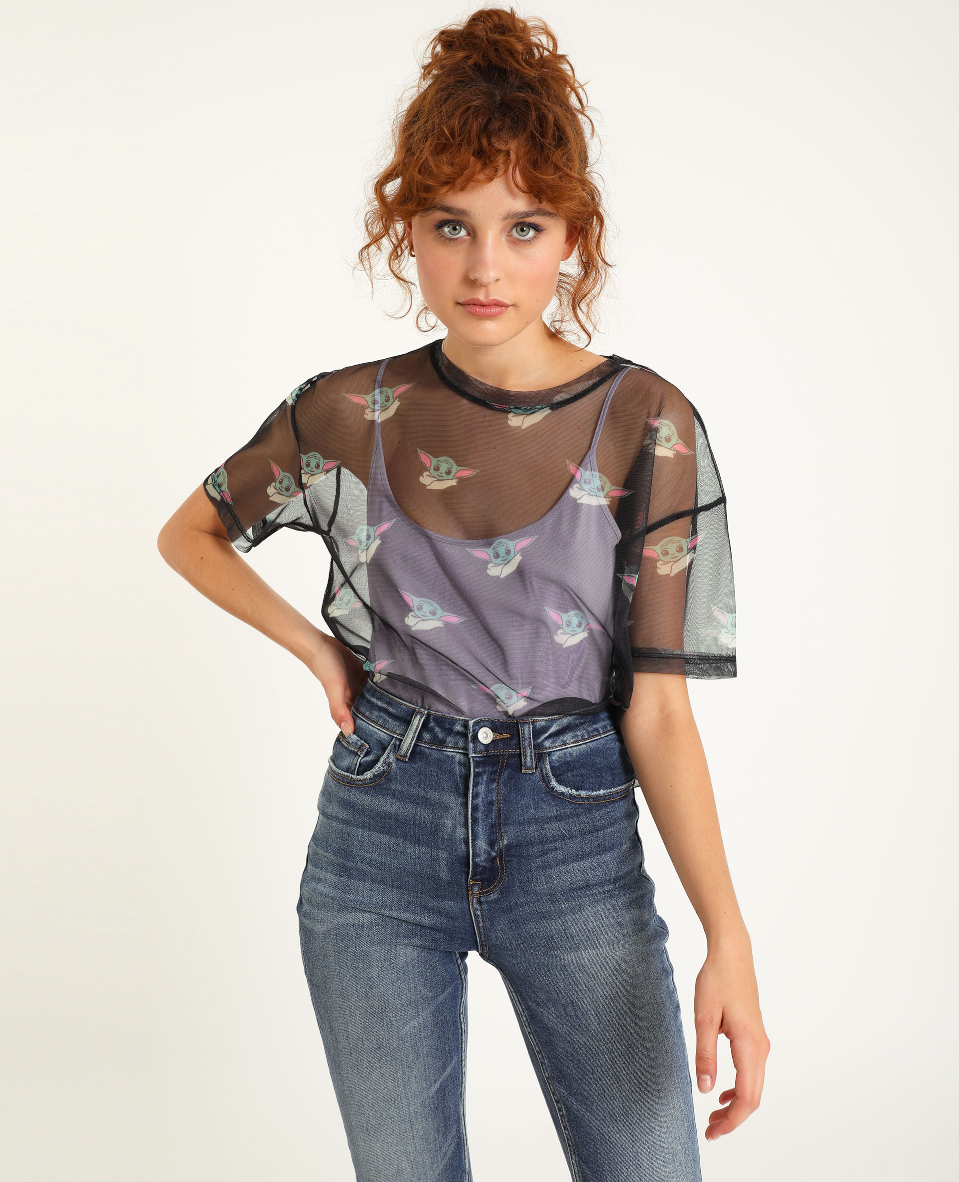 T-shirt transparent noir -70% - 408354899N0A | Pimkie