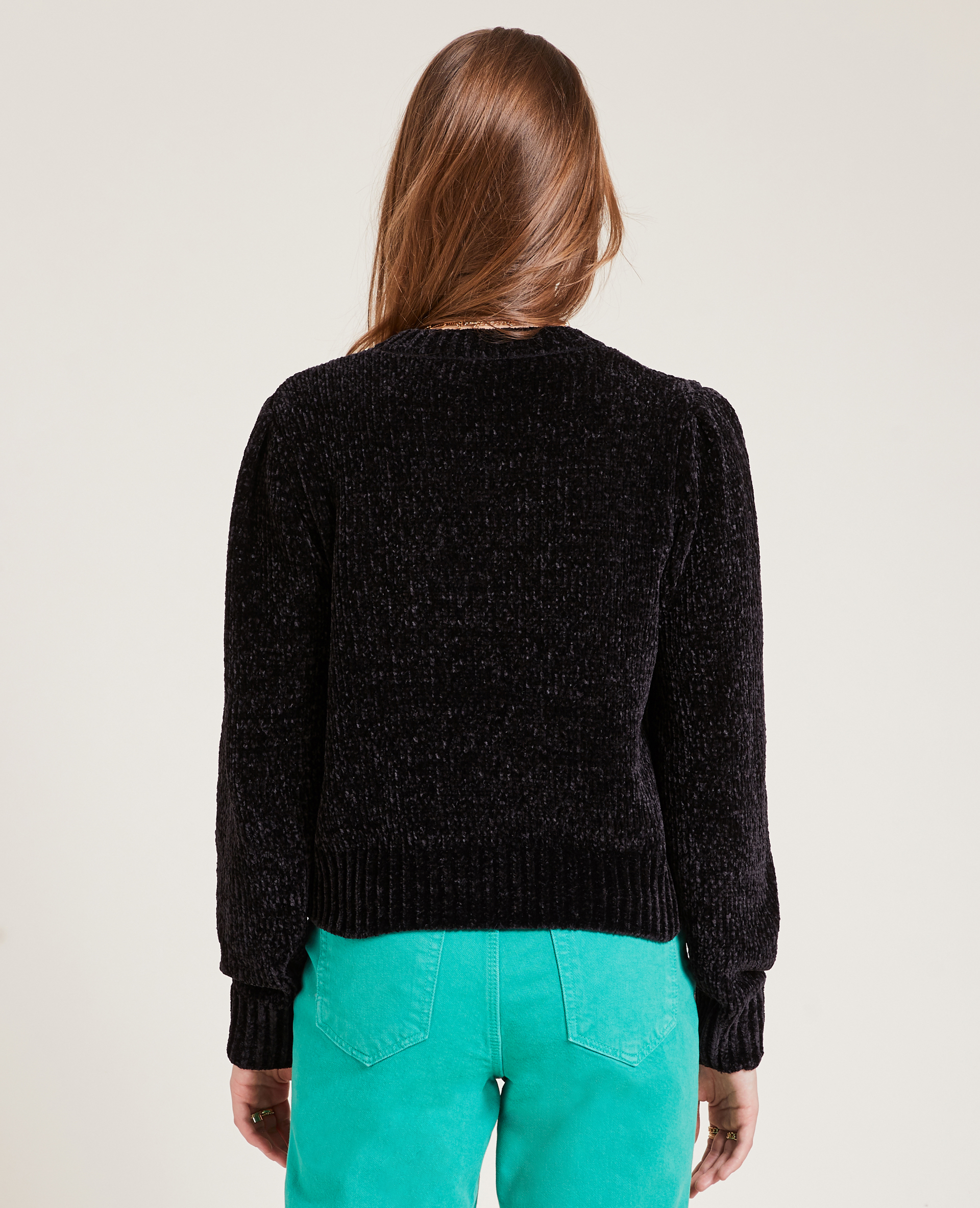 Pull en maille chenille noir - Pimkie