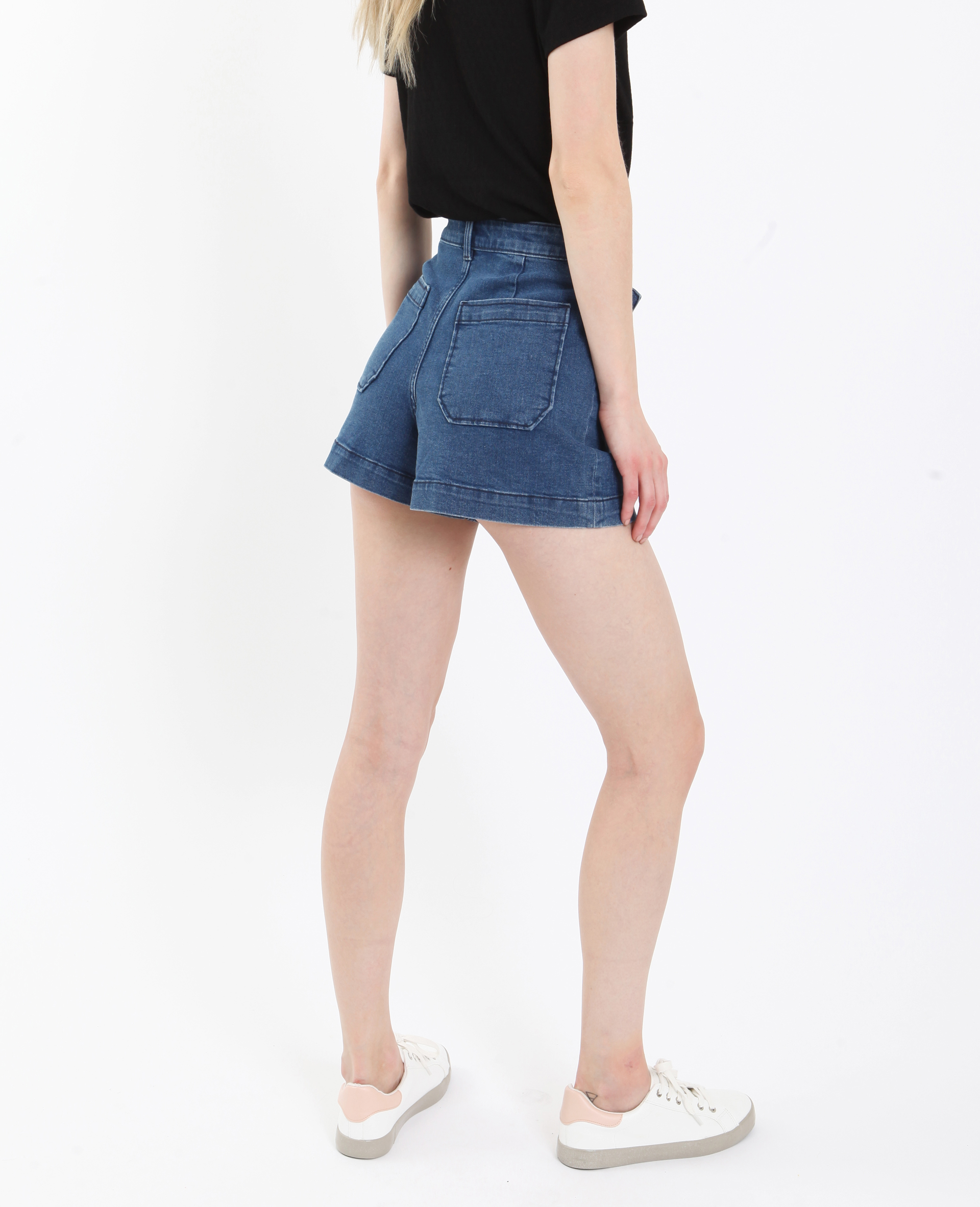 Short en jean high waist bleu foncé - Pimkie