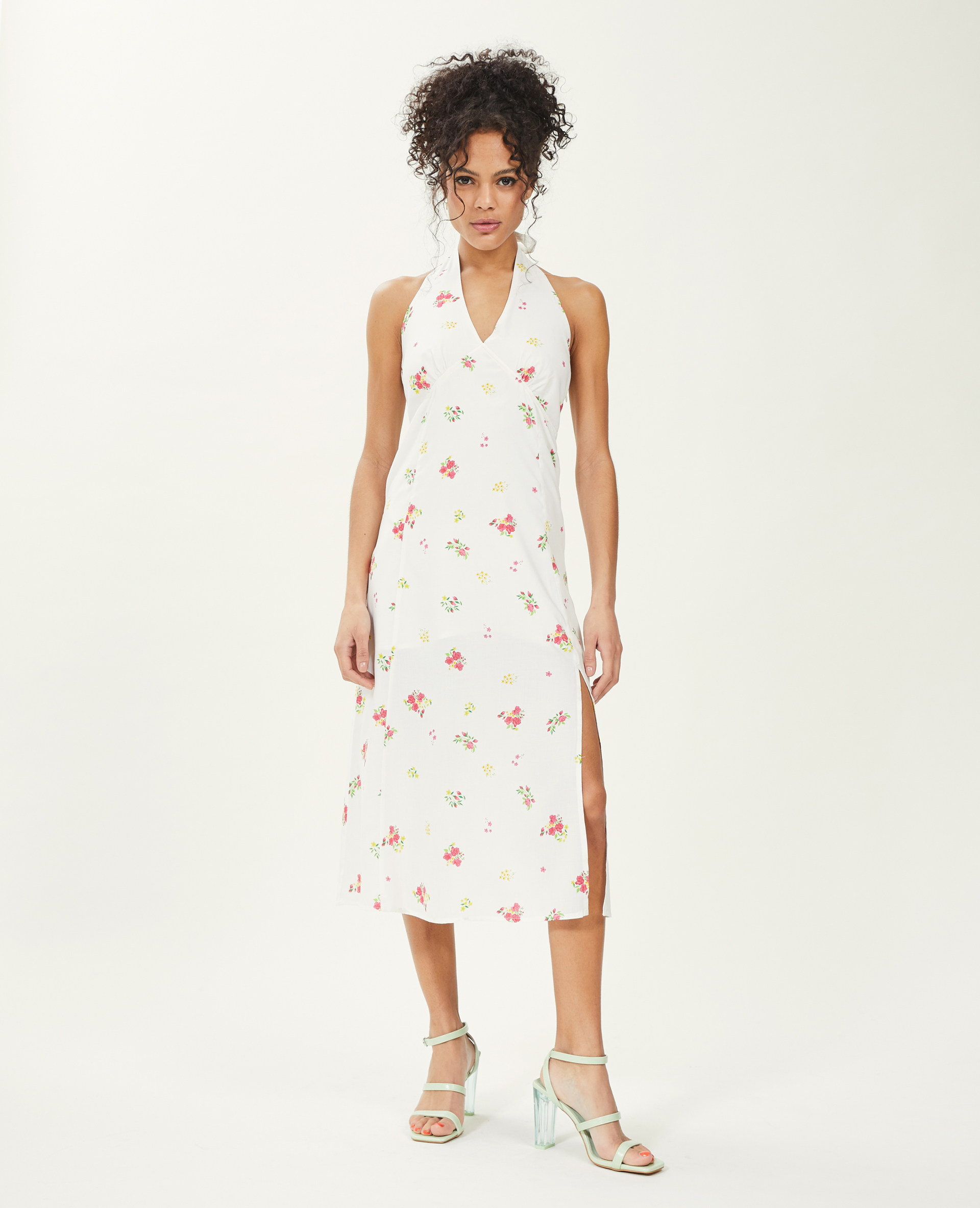Robe midi dos-nu blanc - Pimkie