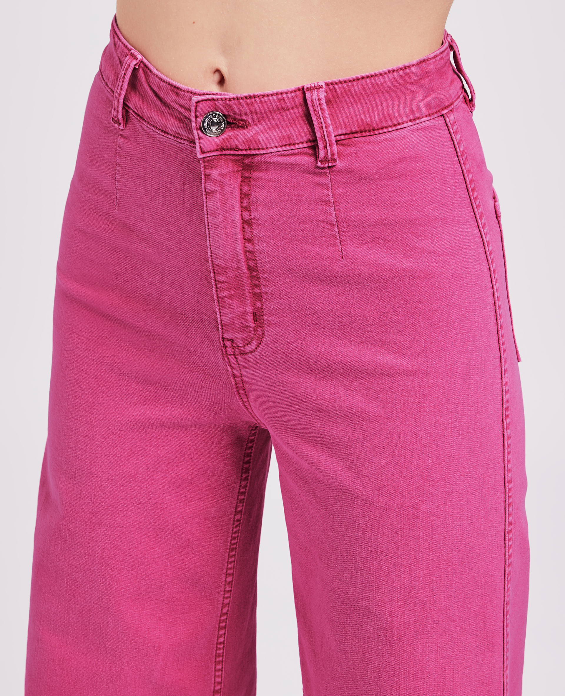 Jean large effet délavé rose - Pimkie