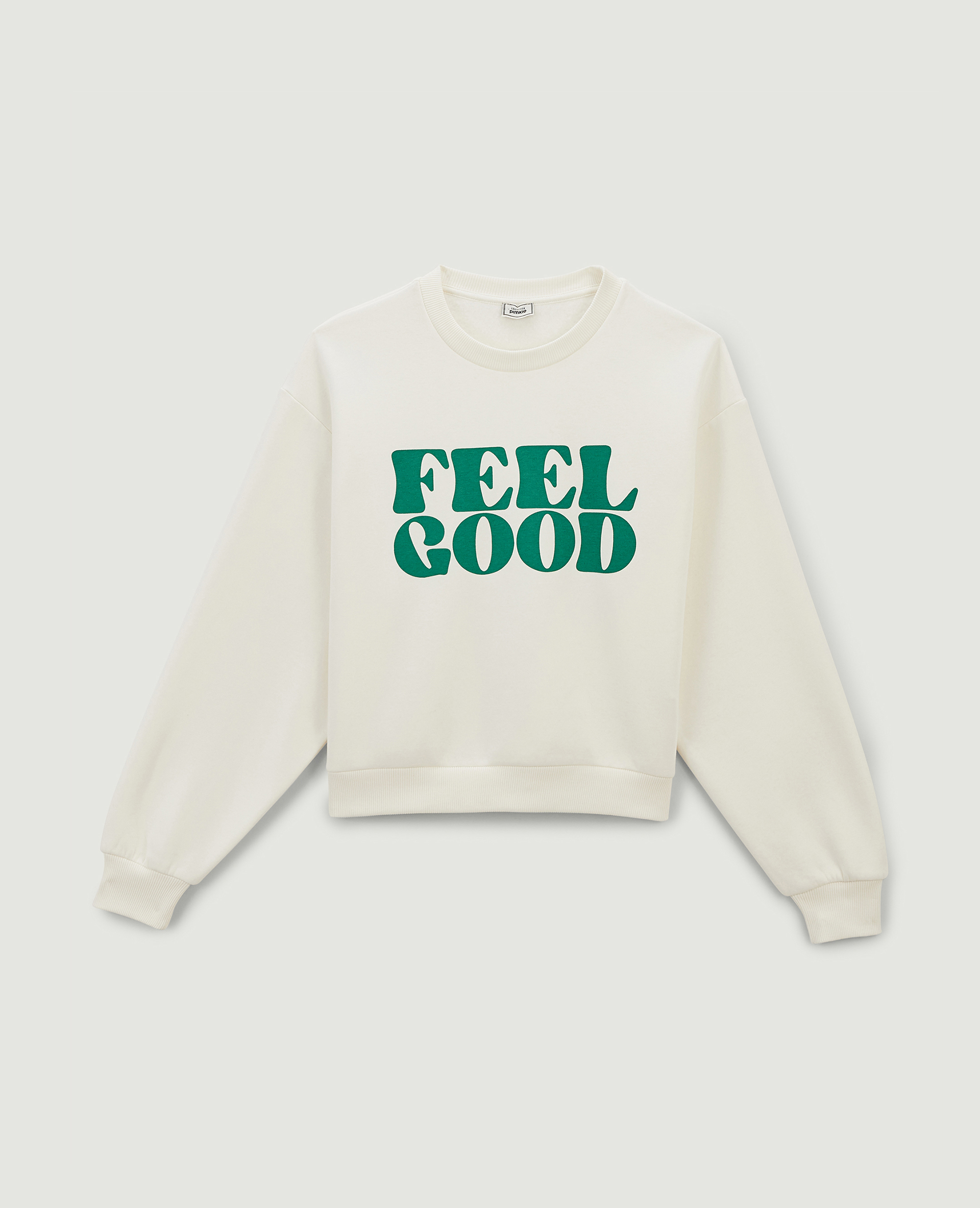 Sweat col rond blanc - Pimkie