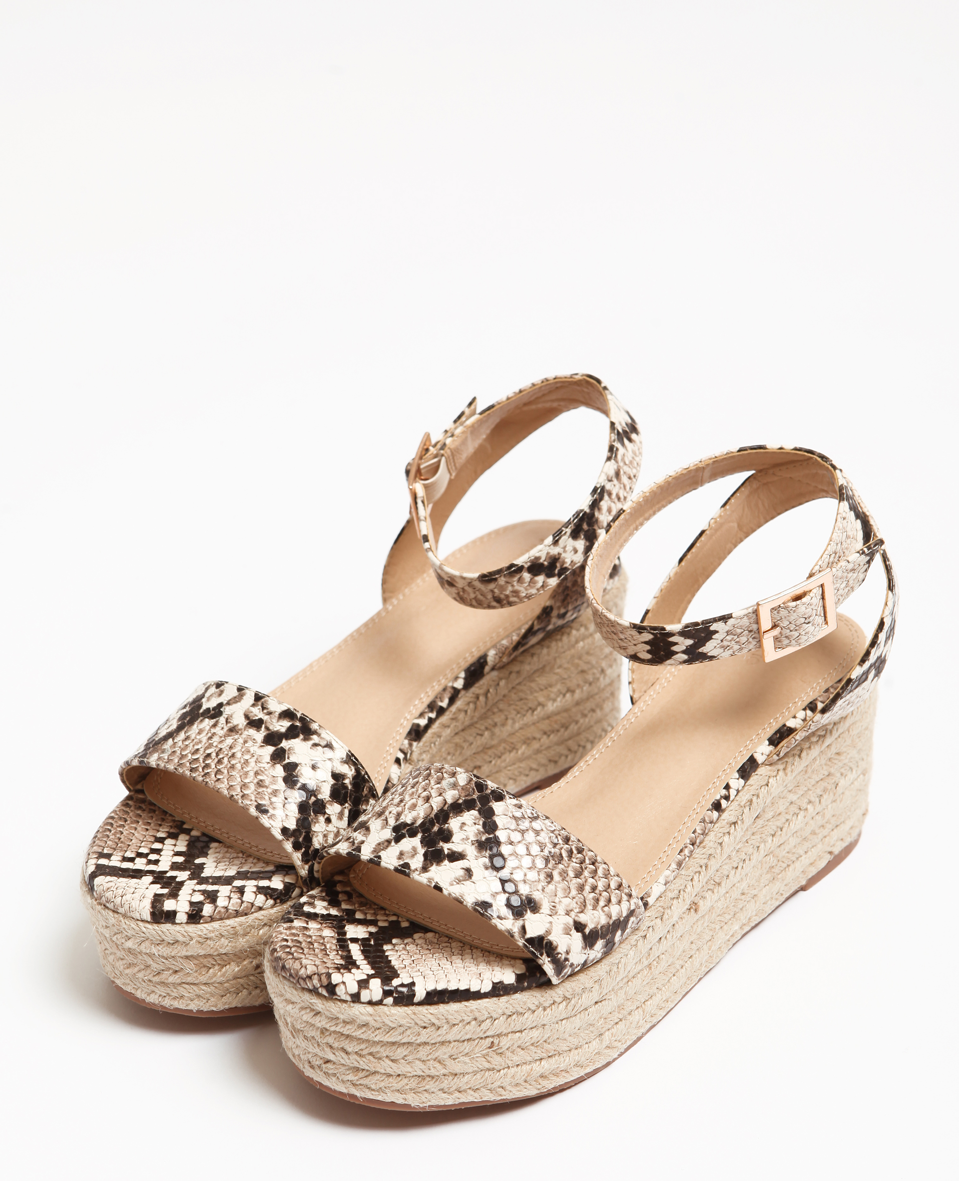 Sandales plateforme python beige ficelle 916963714I0E Sandales plateforme python beige ficelle 916963714I0E