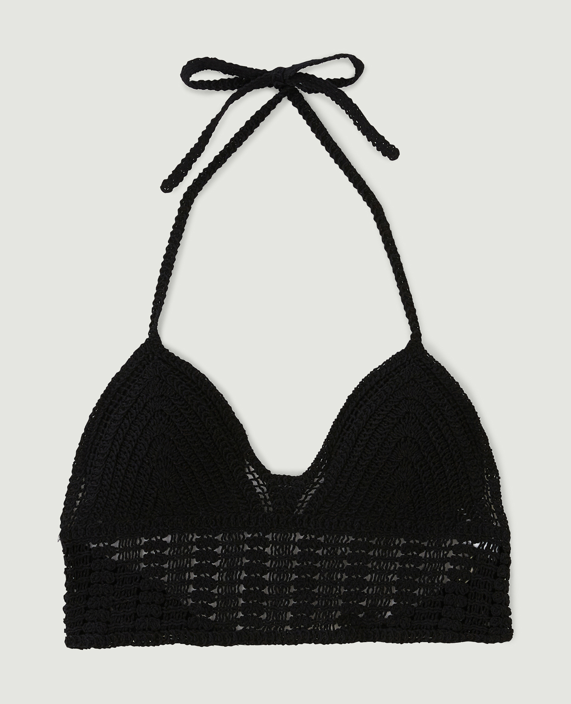 Top dos-nu en crochet noir - Pimkie
